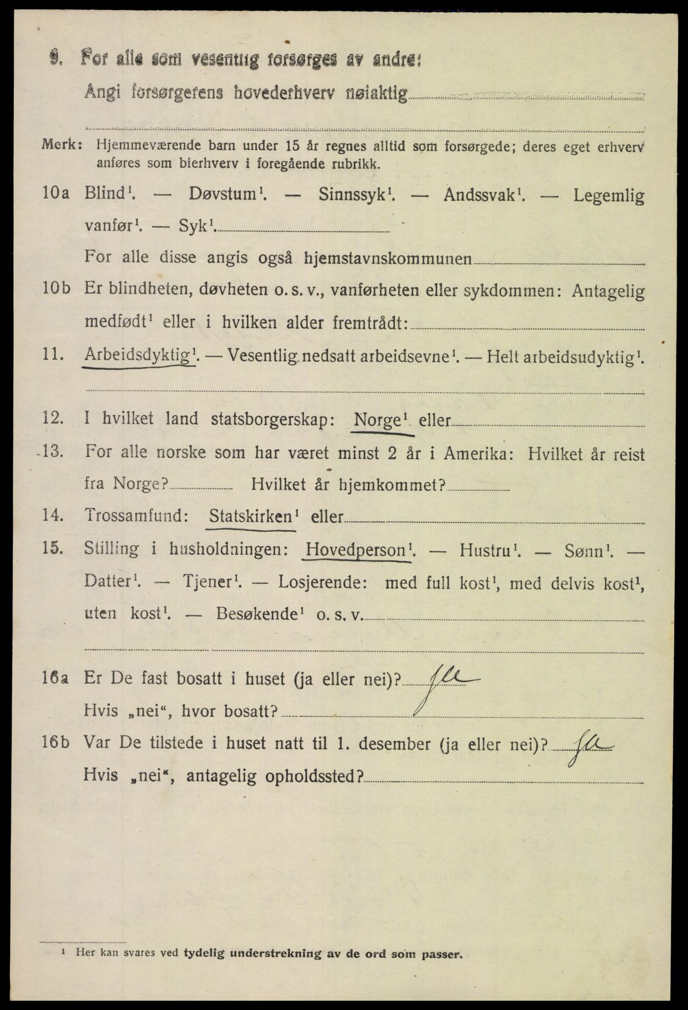 SAH, 1920 census for Nord-Aurdal, 1920, p. 5333