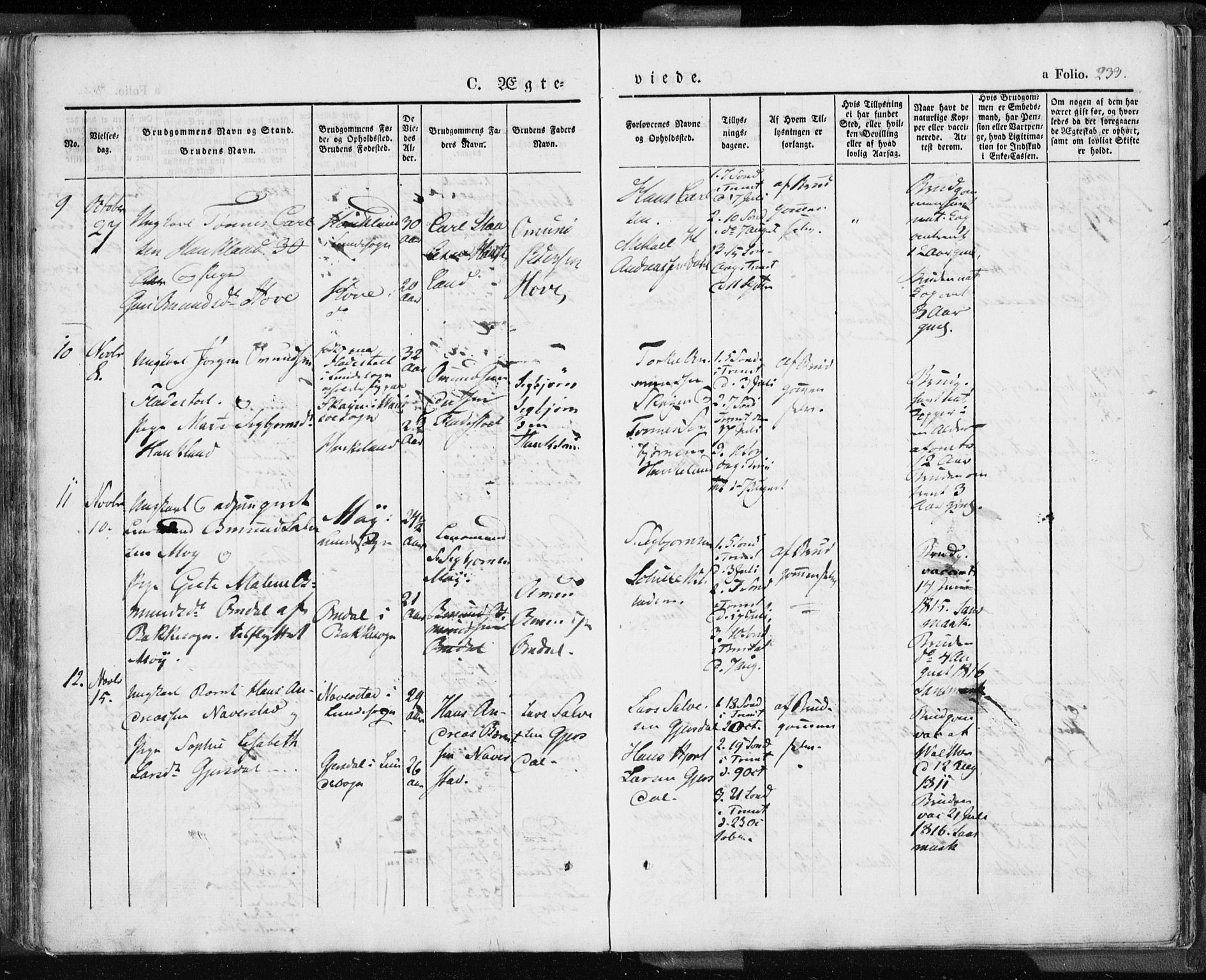 Lund sokneprestkontor, SAST/A-101809/S06/L0007: Parish register (official) no. A 7.1, 1833-1854, p. 233