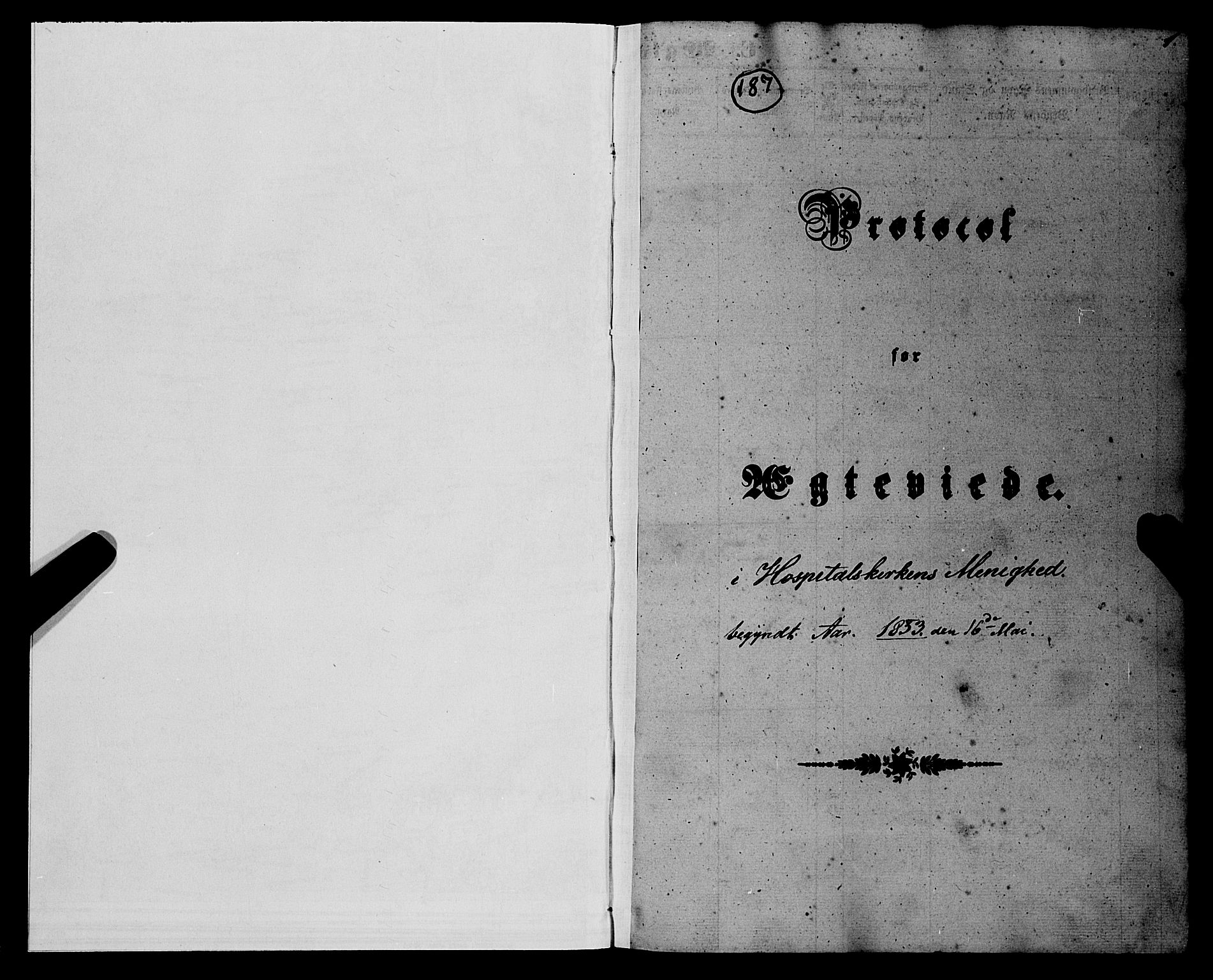 St. Jørgens hospital og Årstad sokneprestembete, AV/SAB-A-99934: Parish register (official) no. A 9, 1853-1878, p. 1