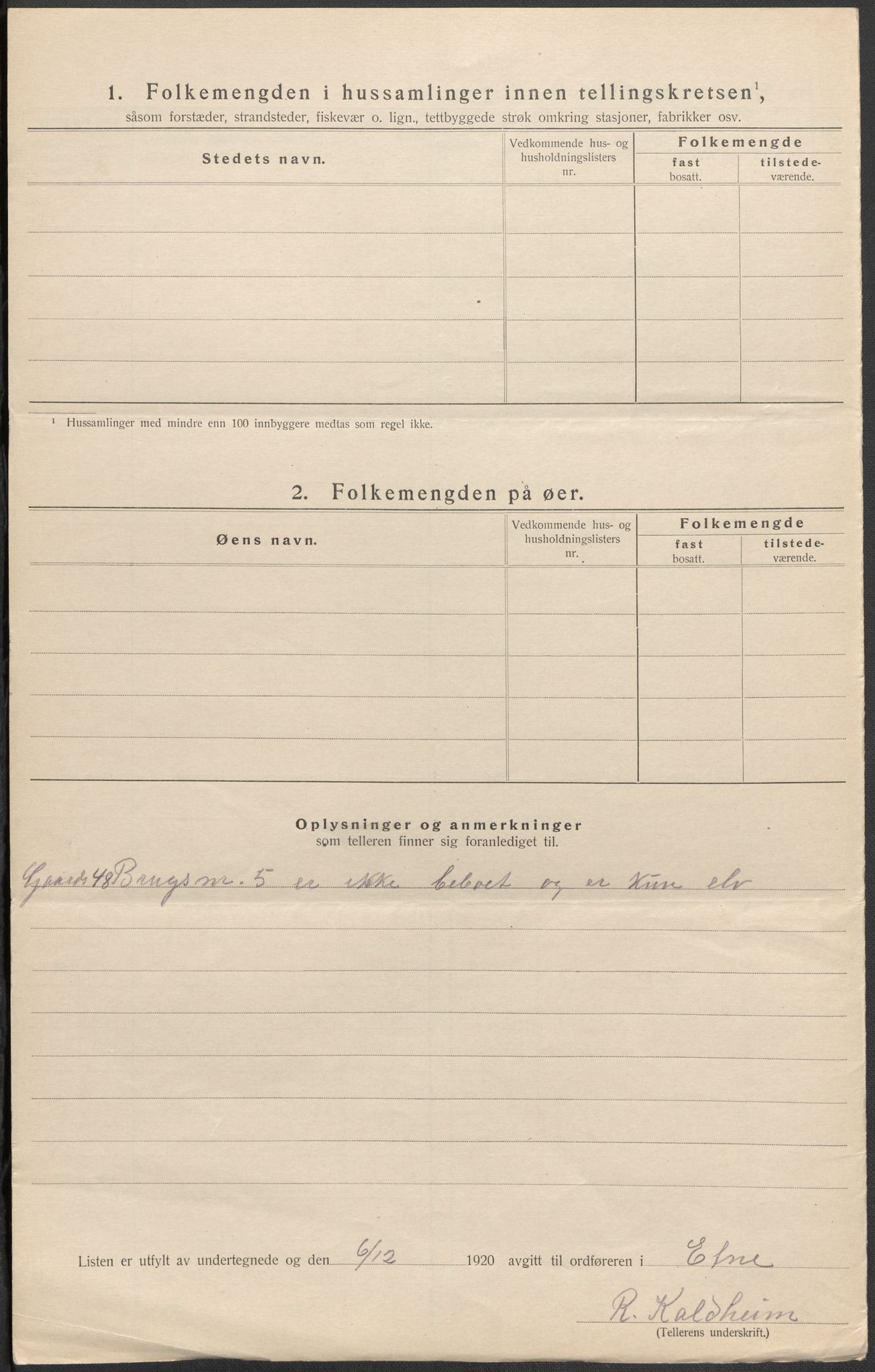 SAB, 1920 census for Etne, 1920, p. 27