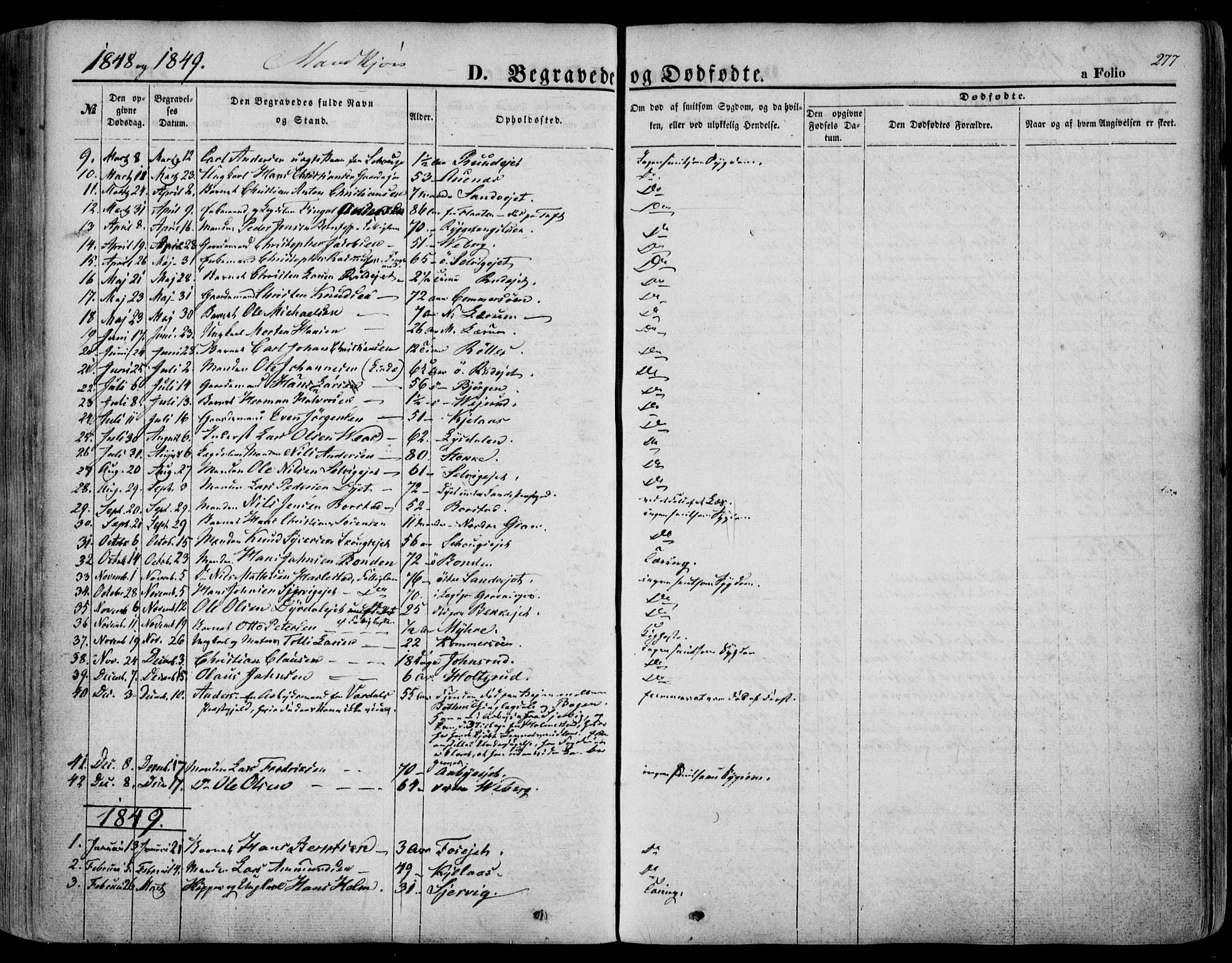 Sande Kirkebøker, SAKO/A-53/F/Fa/L0004: Parish register (official) no. 4, 1847-1864, p. 277