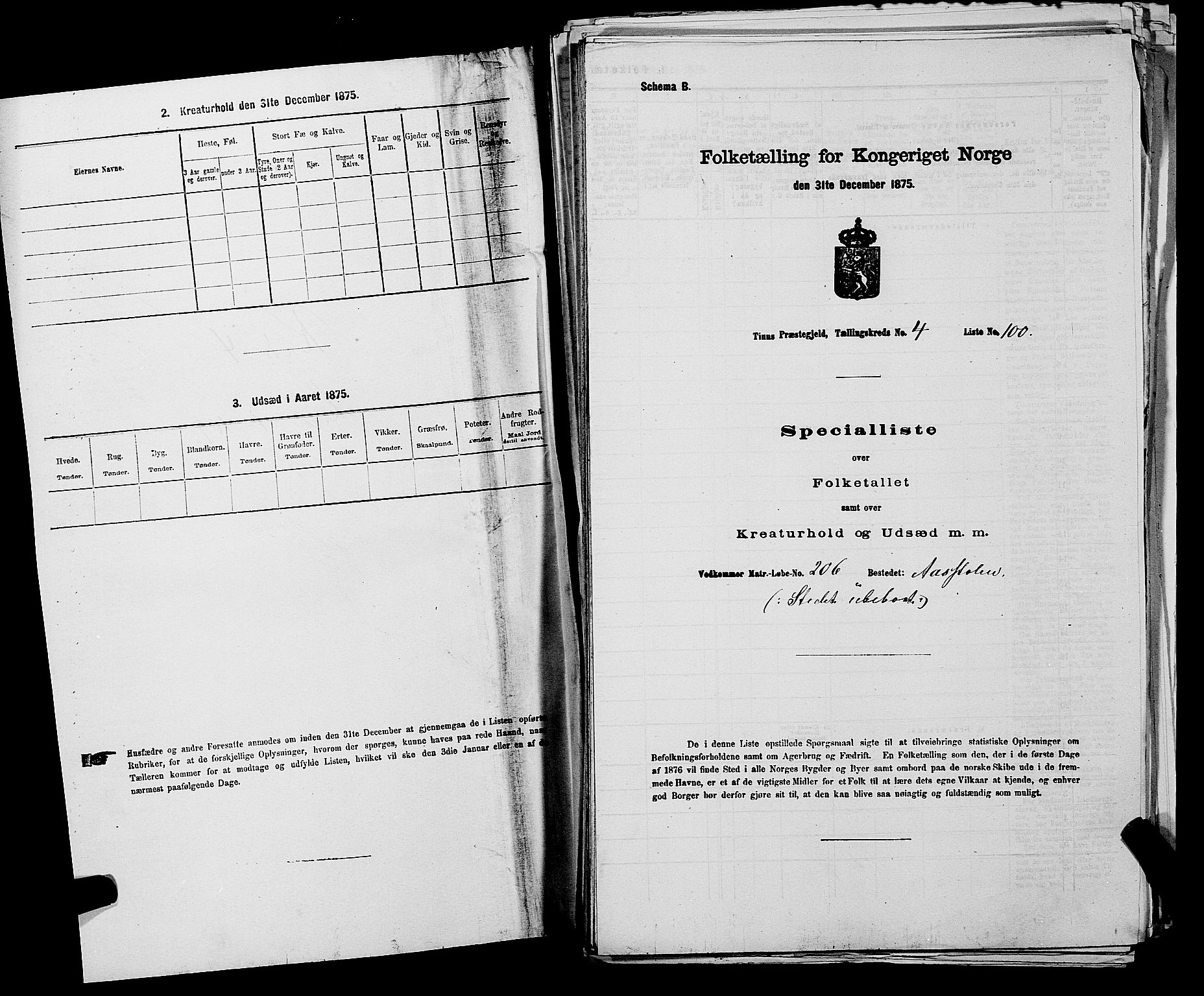 SAKO, 1875 census for 0826P Tinn, 1875, p. 458