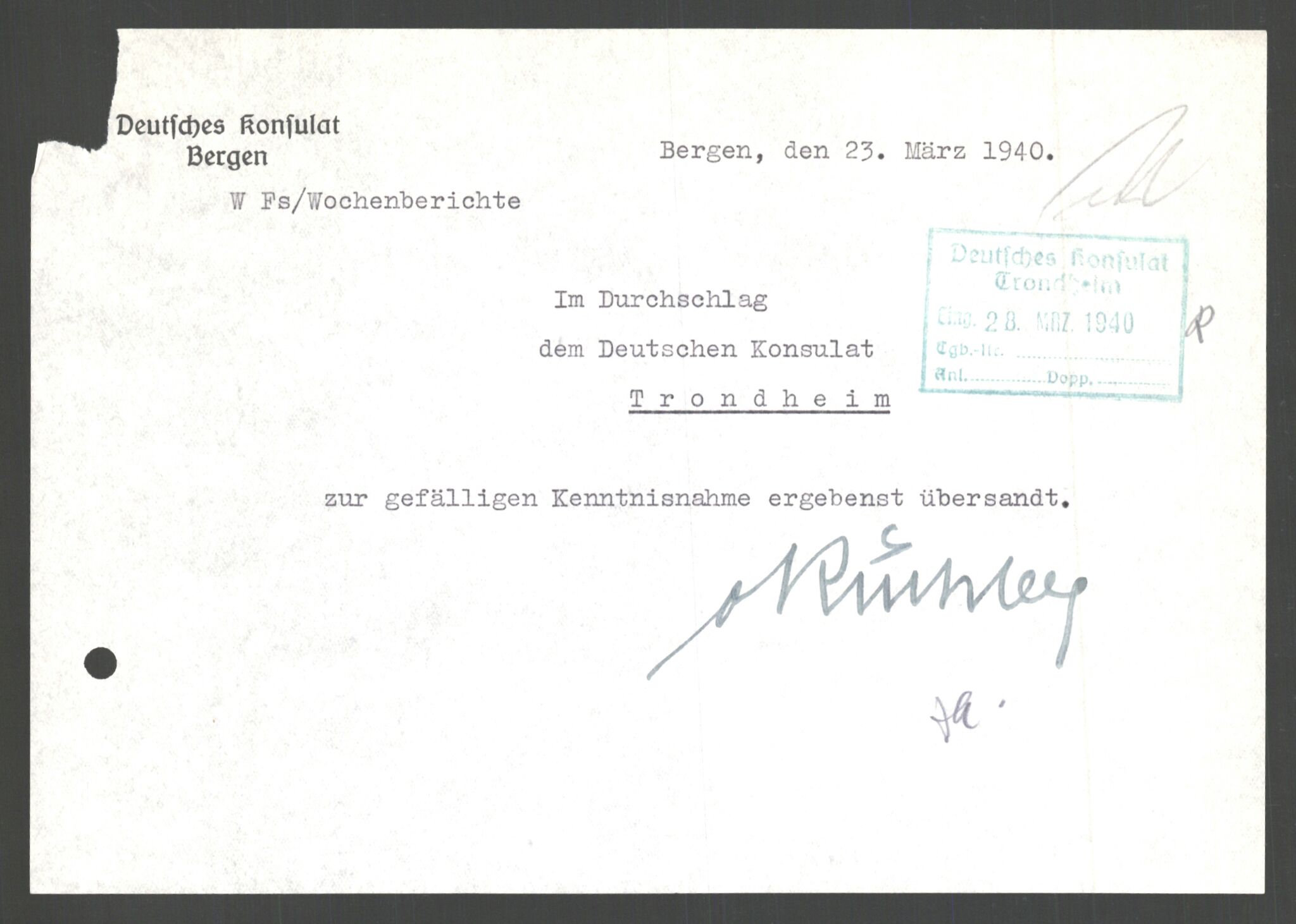 Forsvarets Overkommando. 2 kontor. Arkiv 11.4. Spredte tyske arkivsaker, AV/RA-RAFA-7031/D/Dar/Darc/L0021: FO.II. Tyske konsulater, 1929-1940, p. 762