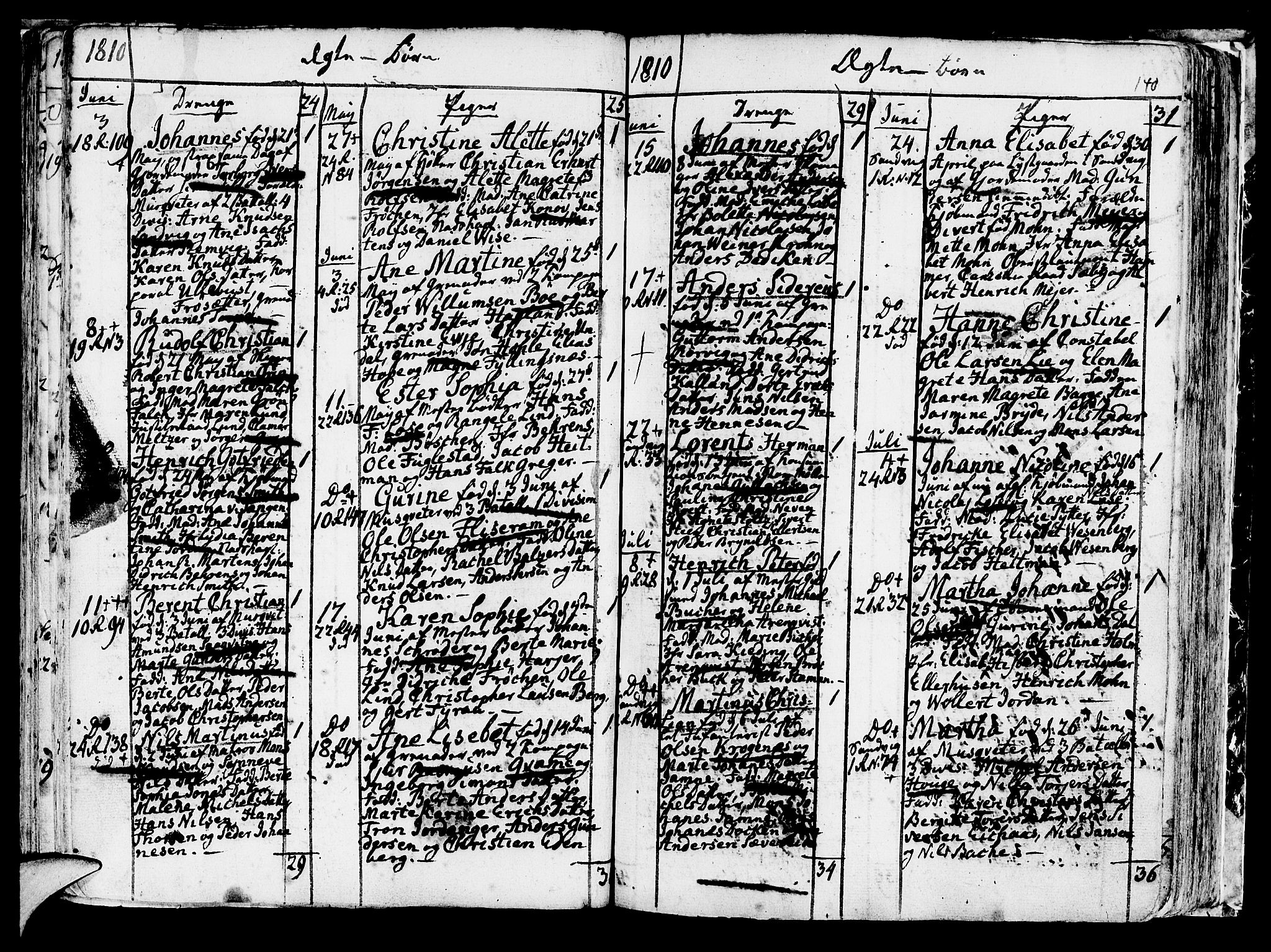 Korskirken sokneprestembete, AV/SAB-A-76101/H/Haa/L0006: Parish register (official) no. A 6, 1790-1820, p. 140