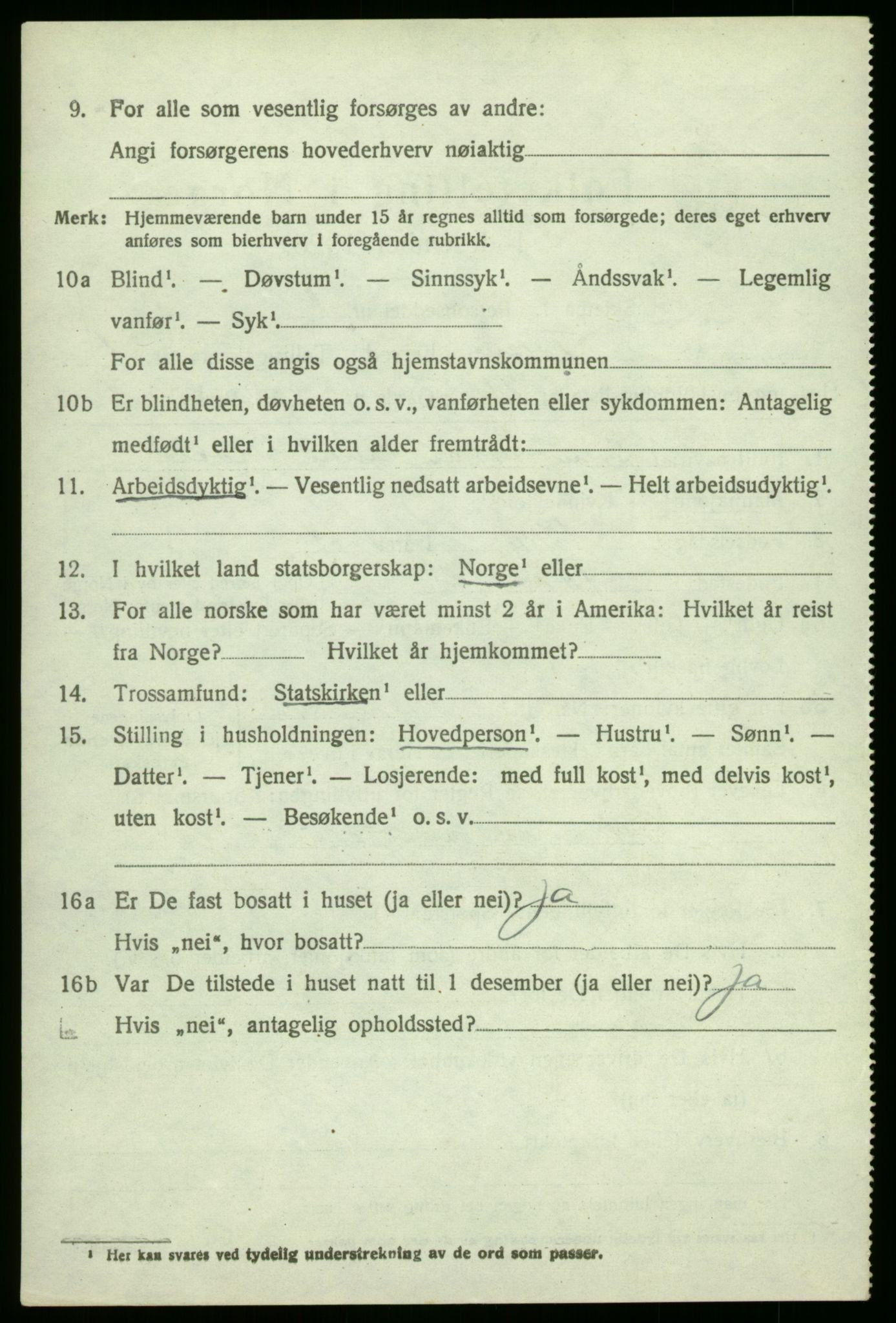 SAO, 1920 census for Torsnes, 1920, p. 742