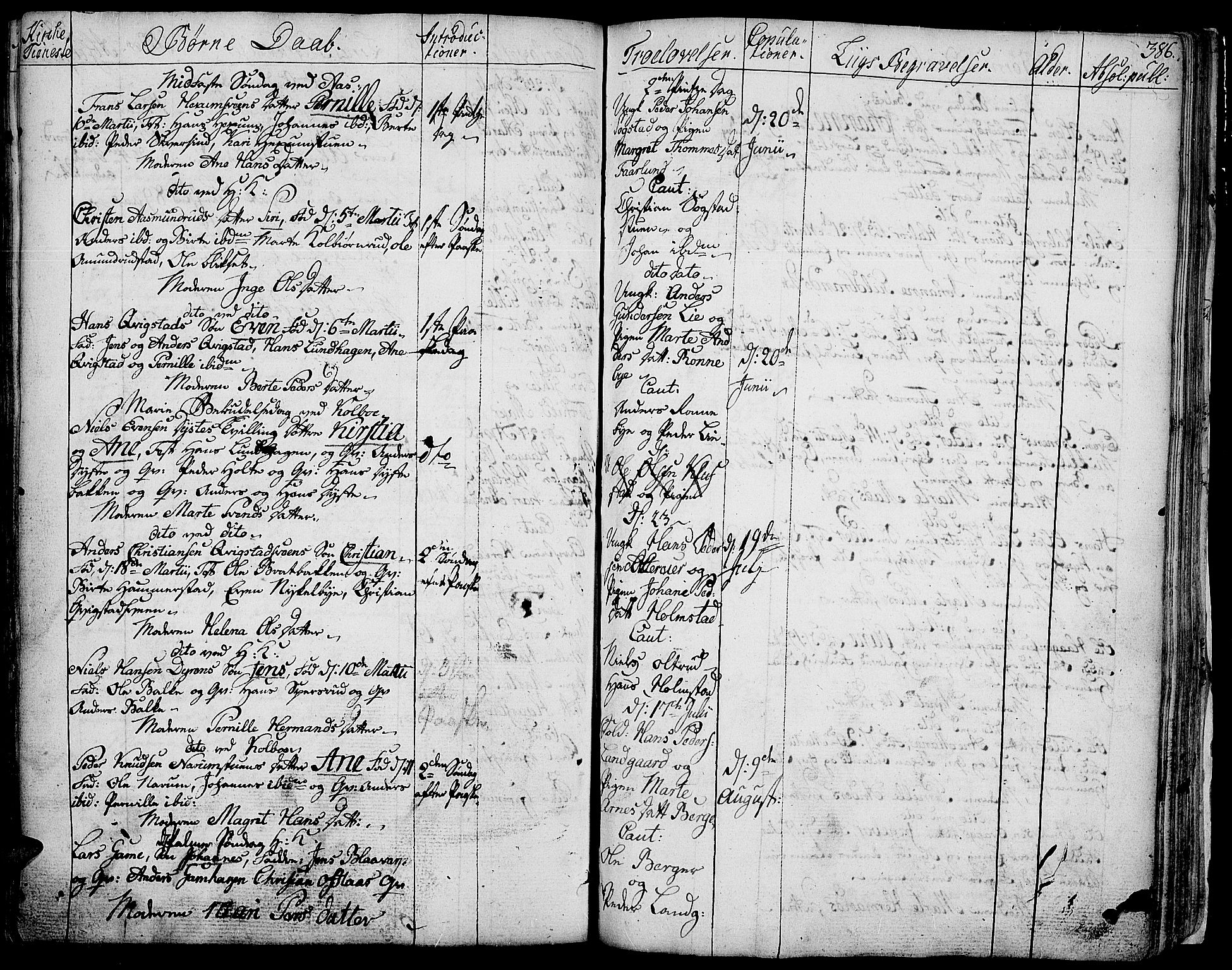 Toten prestekontor, SAH/PREST-102/H/Ha/Haa/L0006: Parish register (official) no. 6, 1773-1793, p. 386