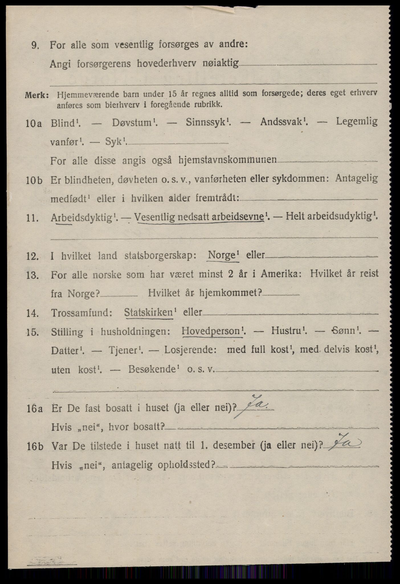 SAT, 1920 census for Hen, 1920, p. 1425