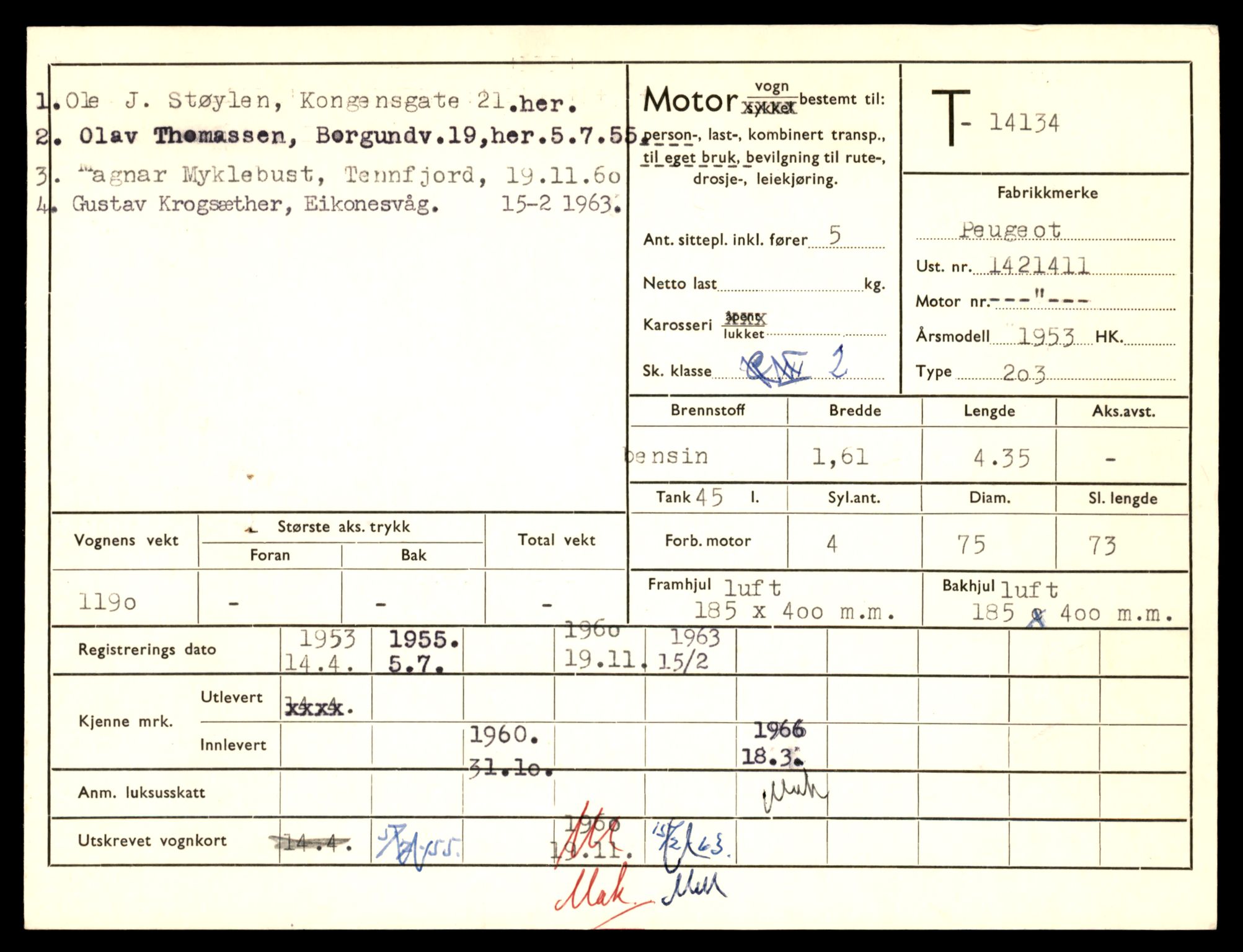 Møre og Romsdal vegkontor - Ålesund trafikkstasjon, AV/SAT-A-4099/F/Fe/L0043: Registreringskort for kjøretøy T 14080 - T 14204, 1927-1998, p. 1371