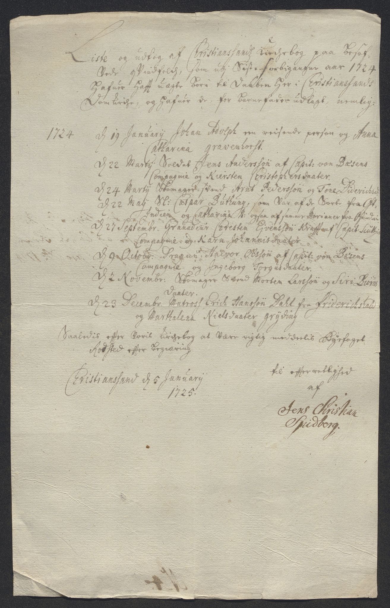 Rentekammeret inntil 1814, Reviderte regnskaper, Byregnskaper, AV/RA-EA-4066/R/Rm/L0286: [M19] Sikt og sakefall, 1719-1727, p. 334