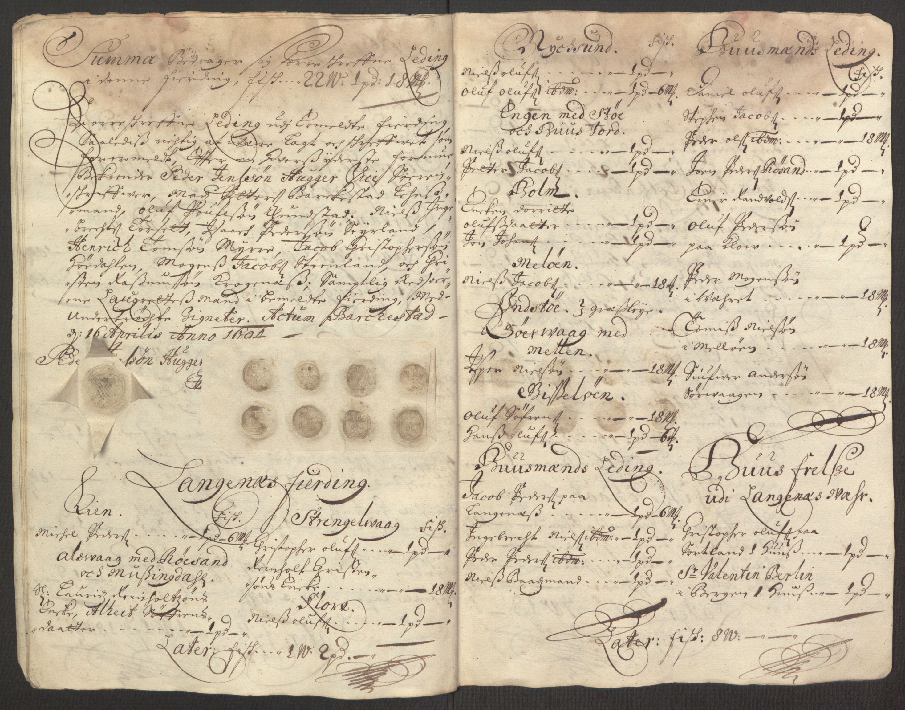 Rentekammeret inntil 1814, Reviderte regnskaper, Fogderegnskap, AV/RA-EA-4092/R67/L4677: Fogderegnskap Vesterålen, Andenes og Lofoten, 1694-1695, p. 118