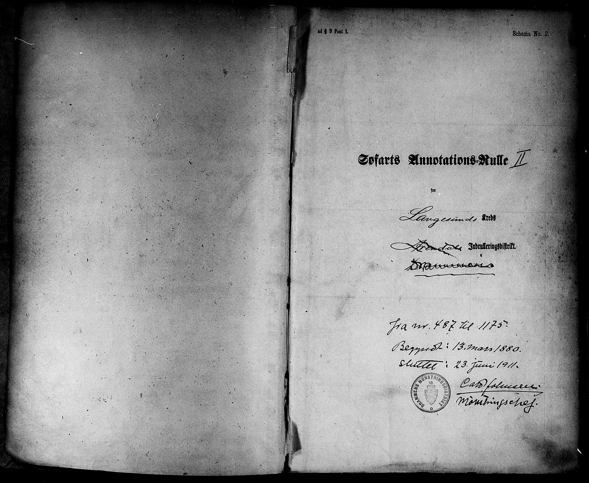 Langesund innrulleringskontor, SAKO/A-831/F/Fb/L0004: Annotasjonsrulle, 1880-1911, p. 2
