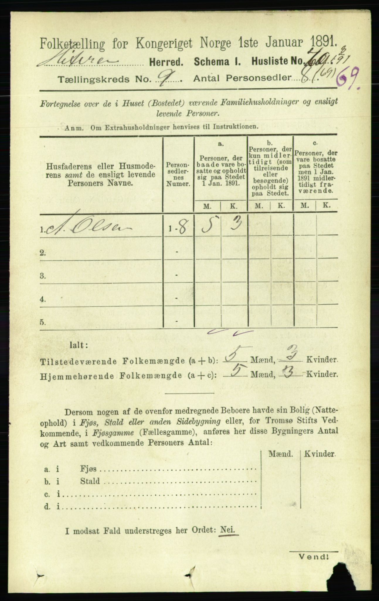 RA, 1891 census for 1617 Hitra, 1891, p. 1746