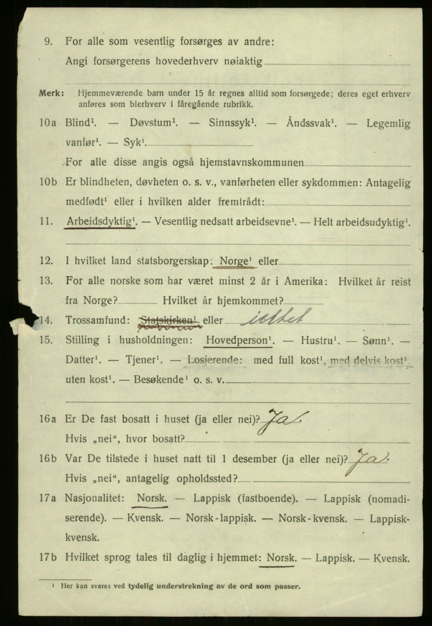 SATØ, 1920 census for Tromsø, 1920, p. 8733