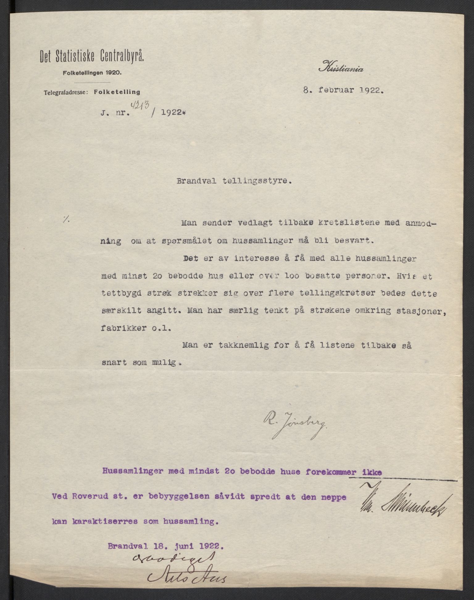 SAH, 1920 census for Brandval, 1920, p. 4