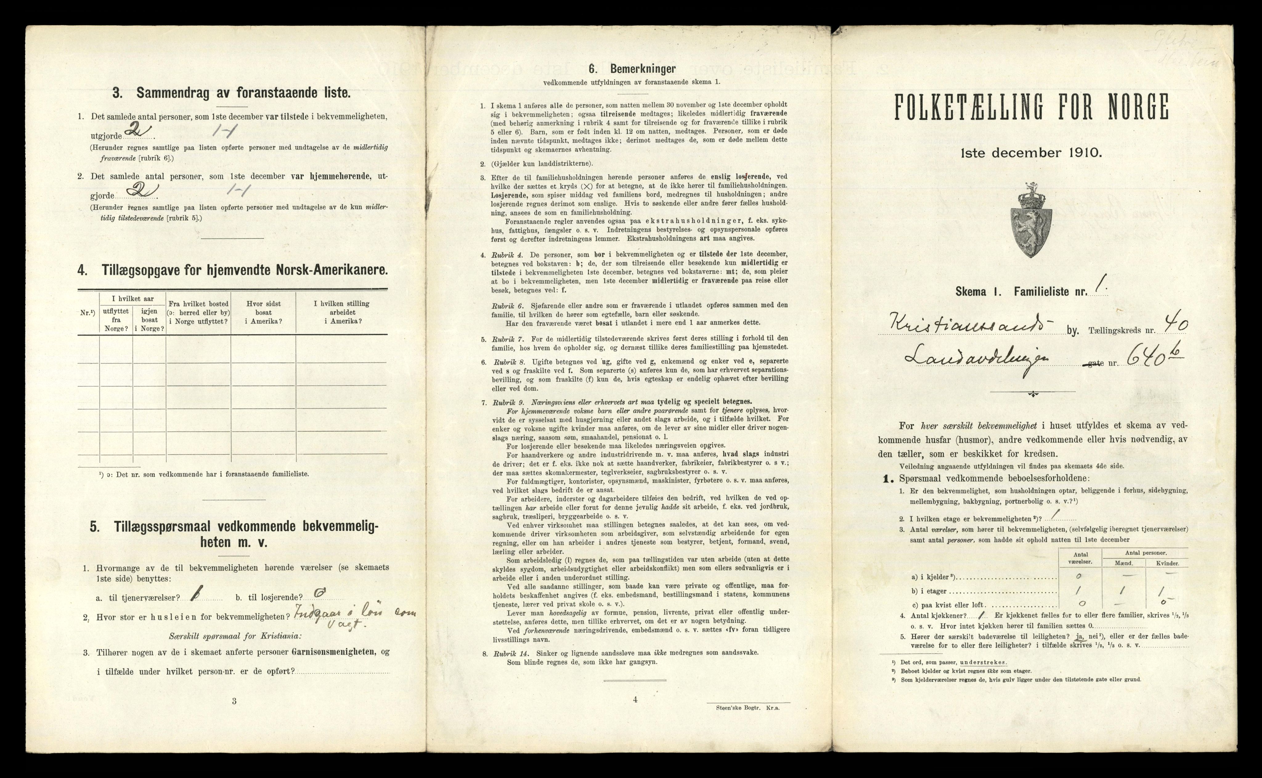 RA, 1910 census for Kristiansand, 1910, p. 9786