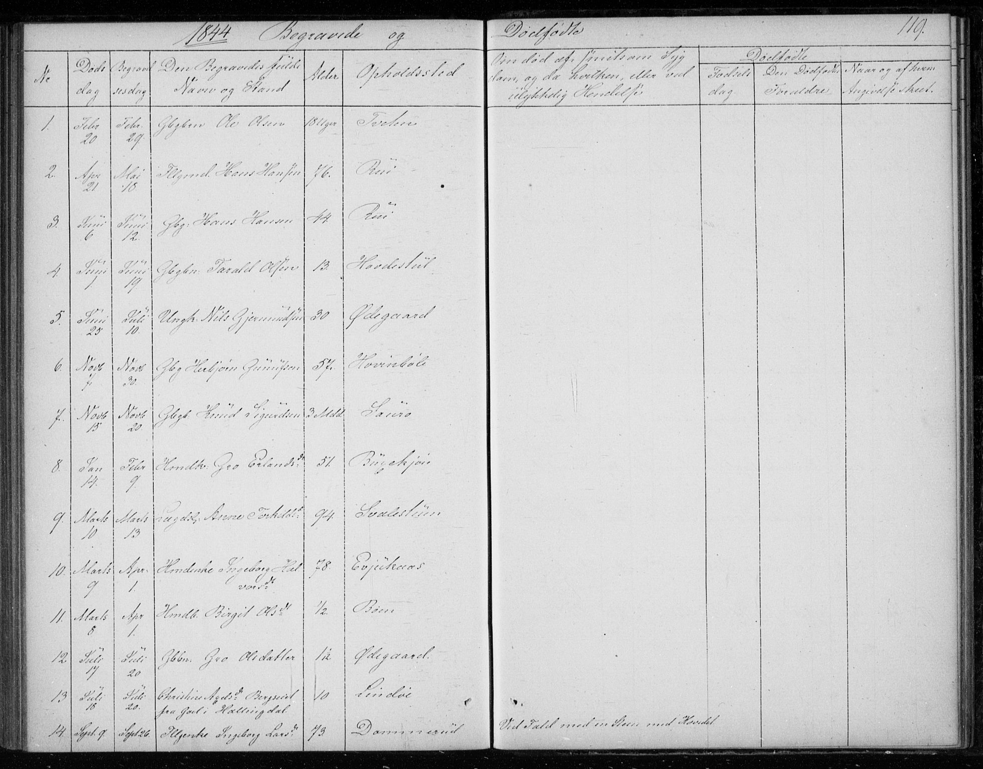 Gransherad kirkebøker, SAKO/A-267/F/Fb/L0003: Parish register (official) no. II 3, 1844-1859, p. 119