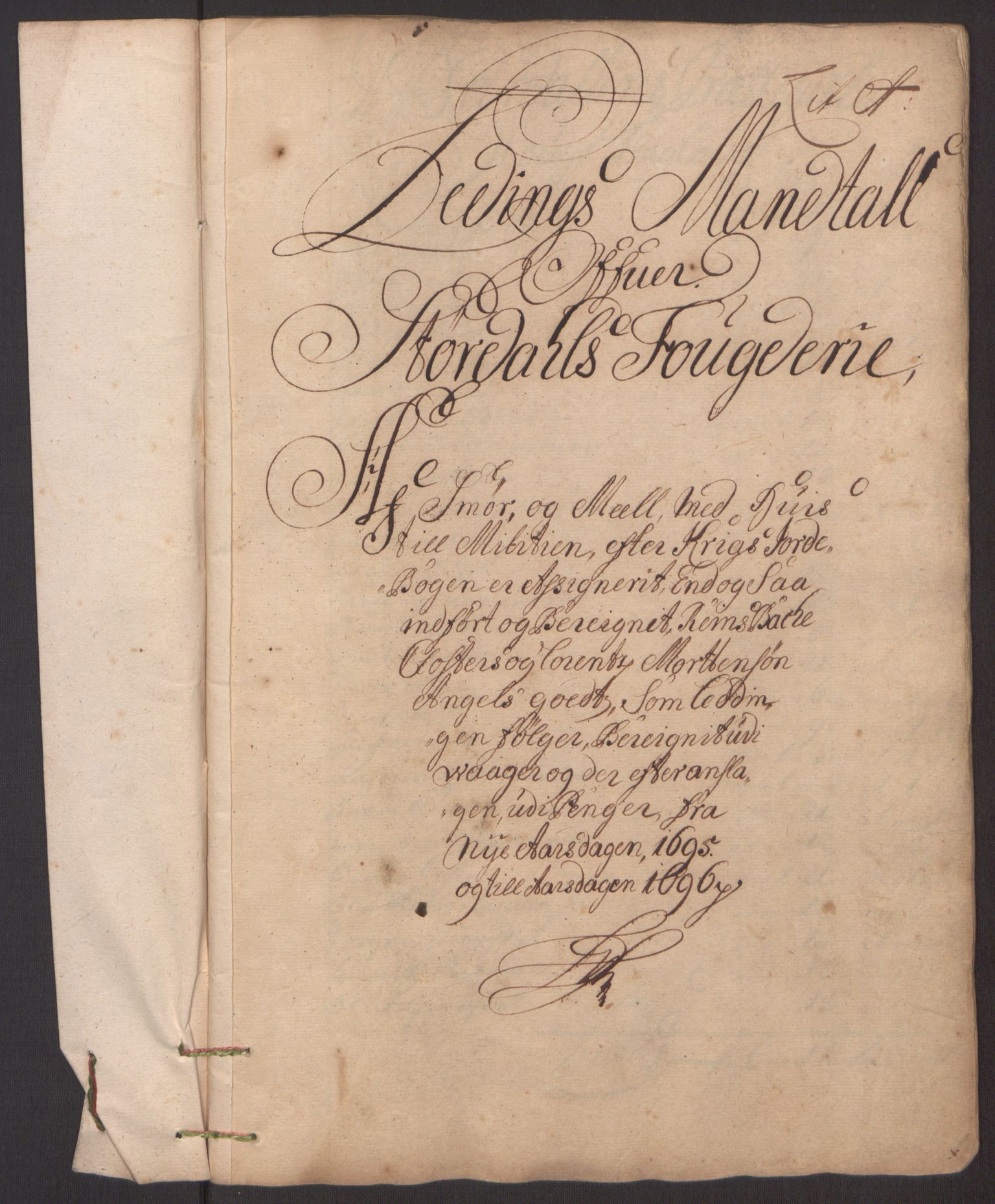 Rentekammeret inntil 1814, Reviderte regnskaper, Fogderegnskap, RA/EA-4092/R62/L4187: Fogderegnskap Stjørdal og Verdal, 1695, p. 25