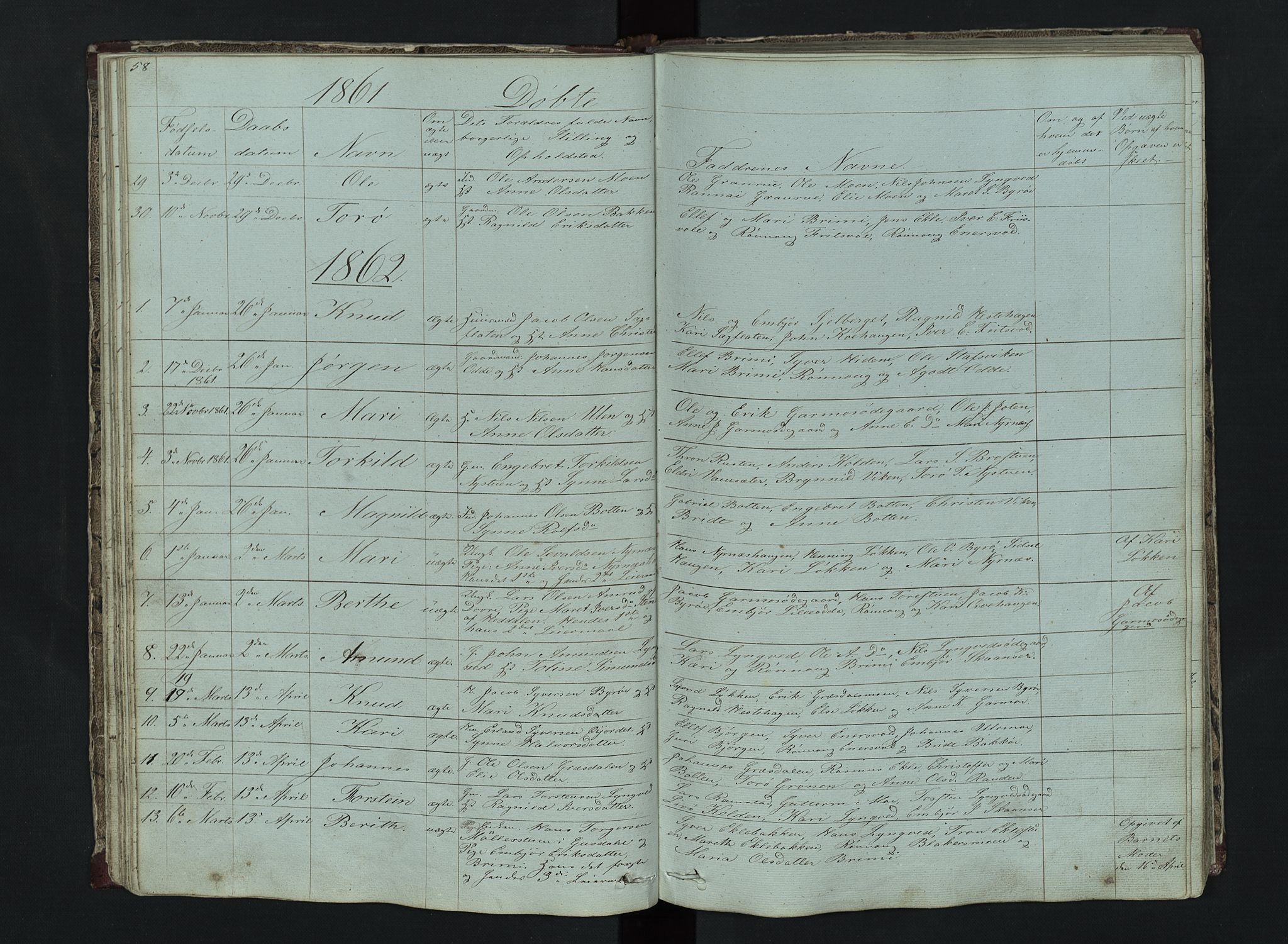Lom prestekontor, SAH/PREST-070/L/L0014: Parish register (copy) no. 14, 1845-1876, p. 58-59