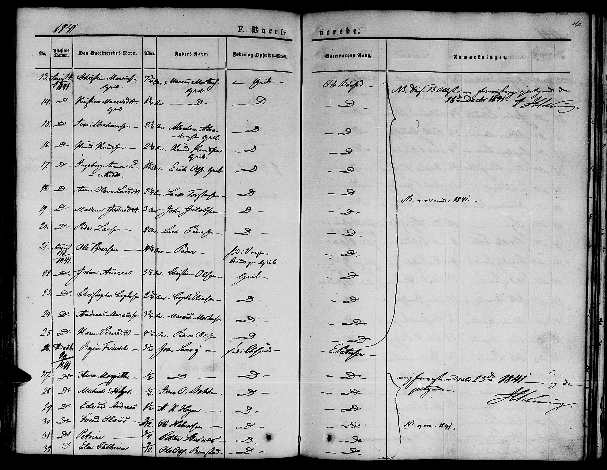 Ministerialprotokoller, klokkerbøker og fødselsregistre - Møre og Romsdal, AV/SAT-A-1454/572/L0843: Parish register (official) no. 572A06, 1832-1842, p. 460