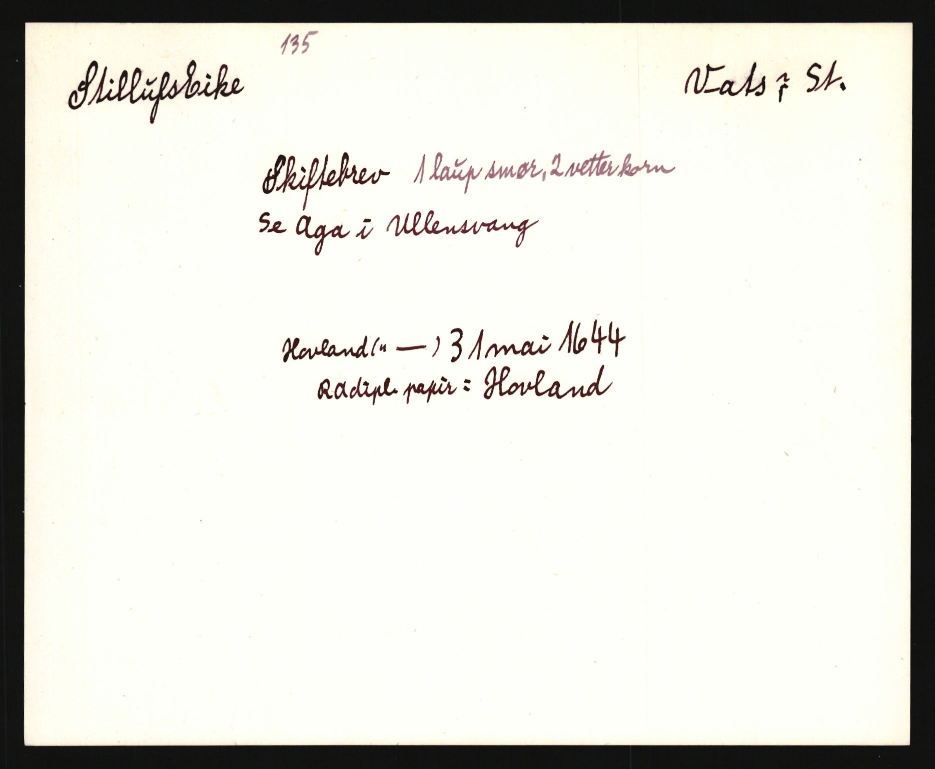 Riksarkivets diplomsamling, AV/RA-EA-5965/F35/F35e/L0027: Registreringssedler Rogaland, 1400-1700, p. 527