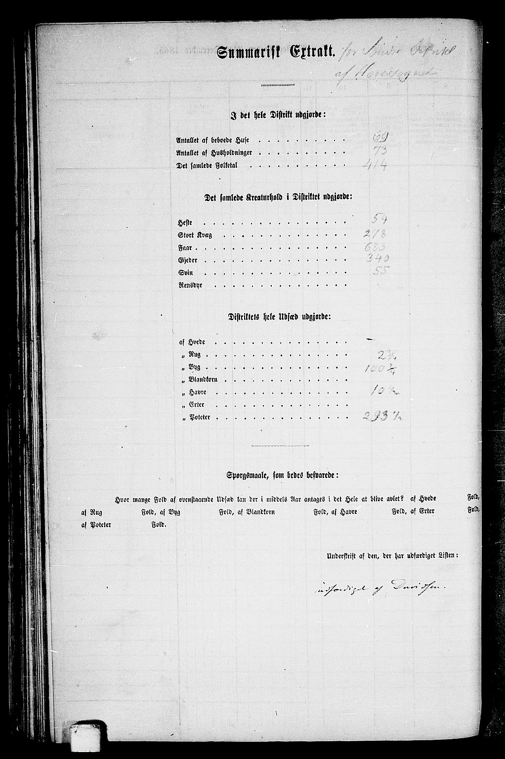 RA, 1865 census for Steigen, 1865, p. 58