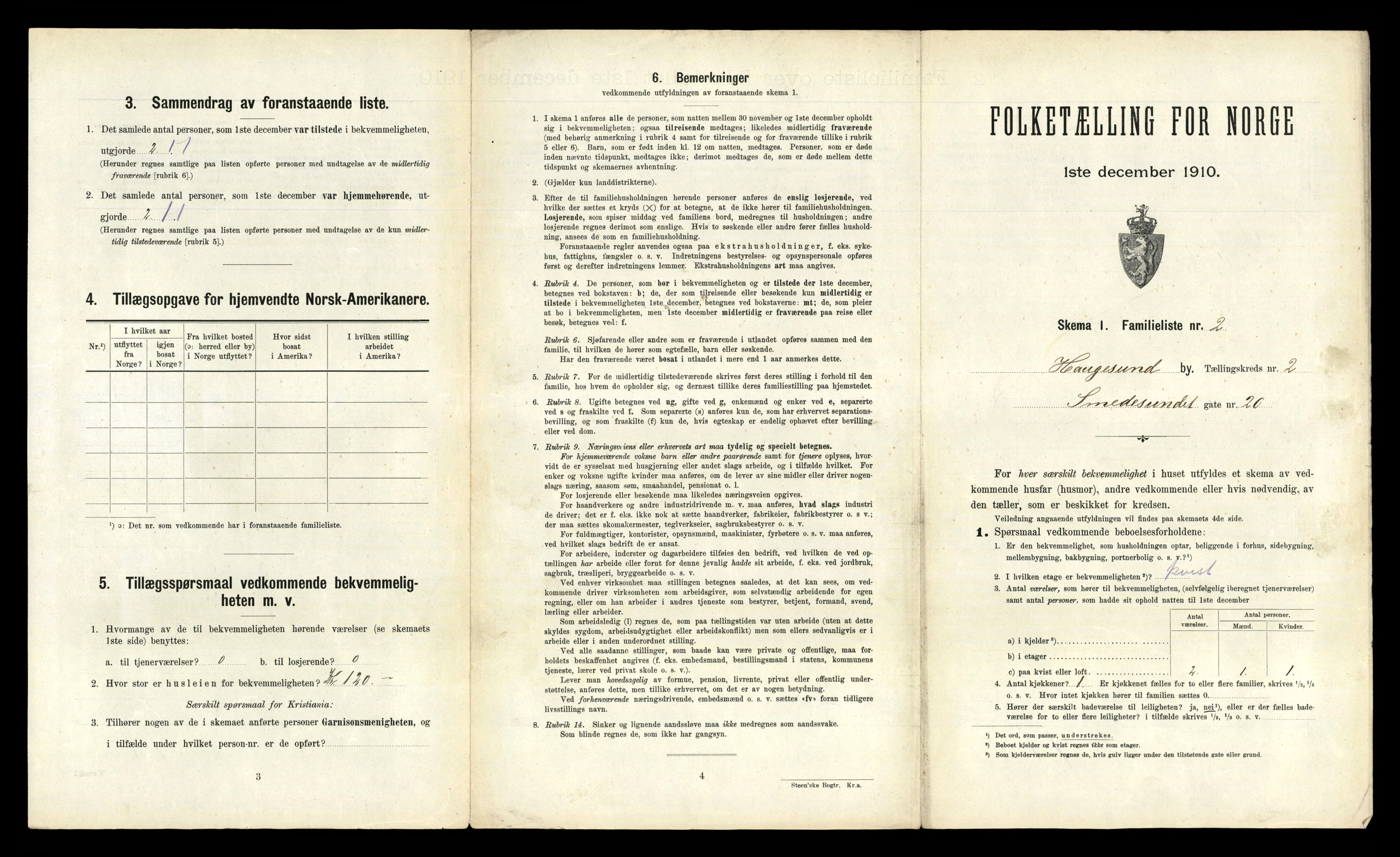 RA, 1910 census for Haugesund, 1910, p. 824