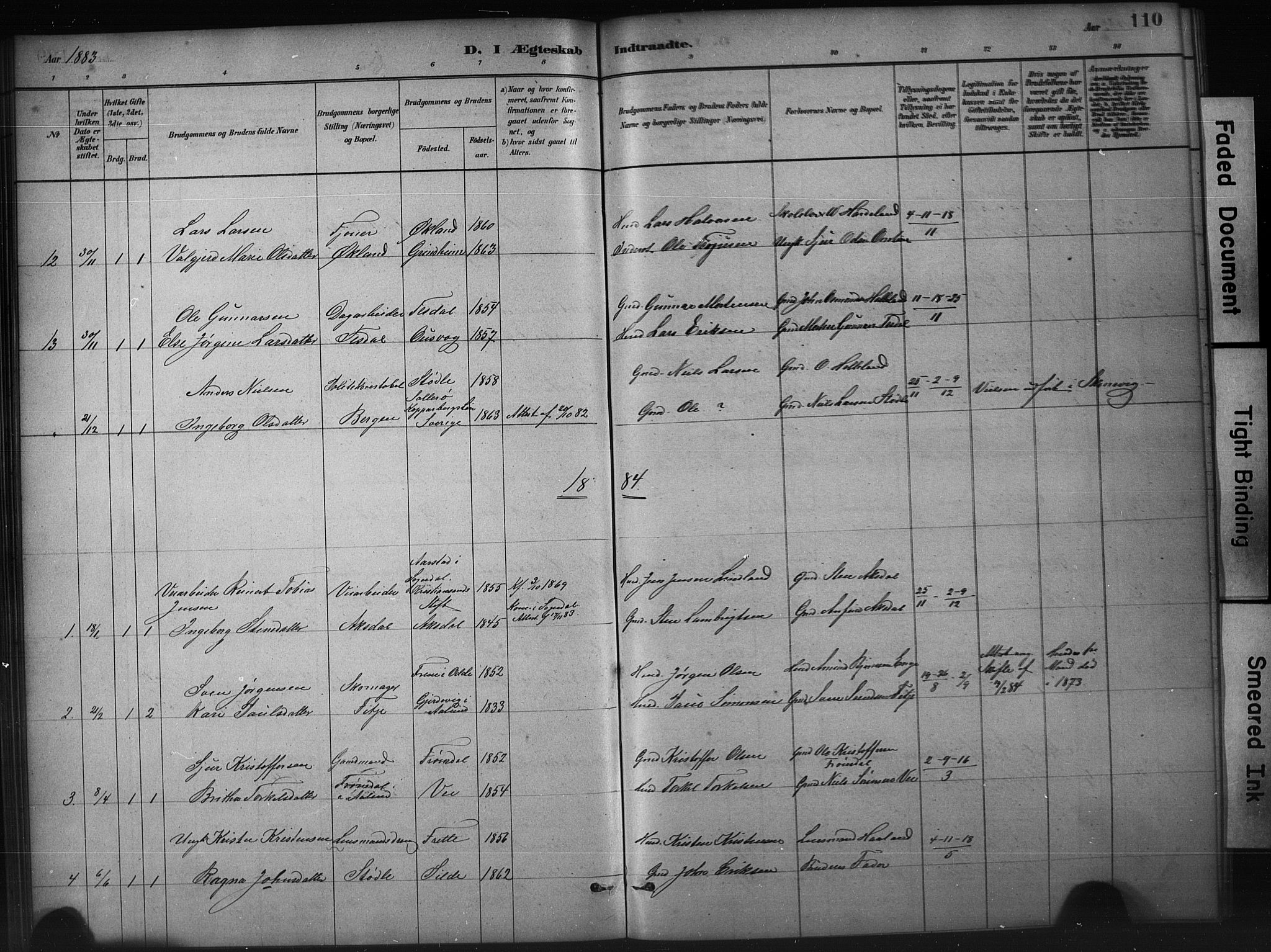 Etne sokneprestembete, SAB/A-75001/H/Hab: Parish register (copy) no. A 5, 1879-1896, p. 110
