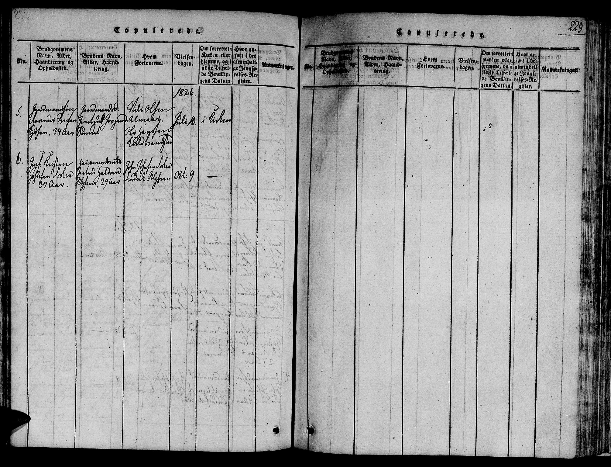 Ministerialprotokoller, klokkerbøker og fødselsregistre - Sør-Trøndelag, SAT/A-1456/691/L1068: Parish register (official) no. 691A03 /4, 1816-1826, p. 229