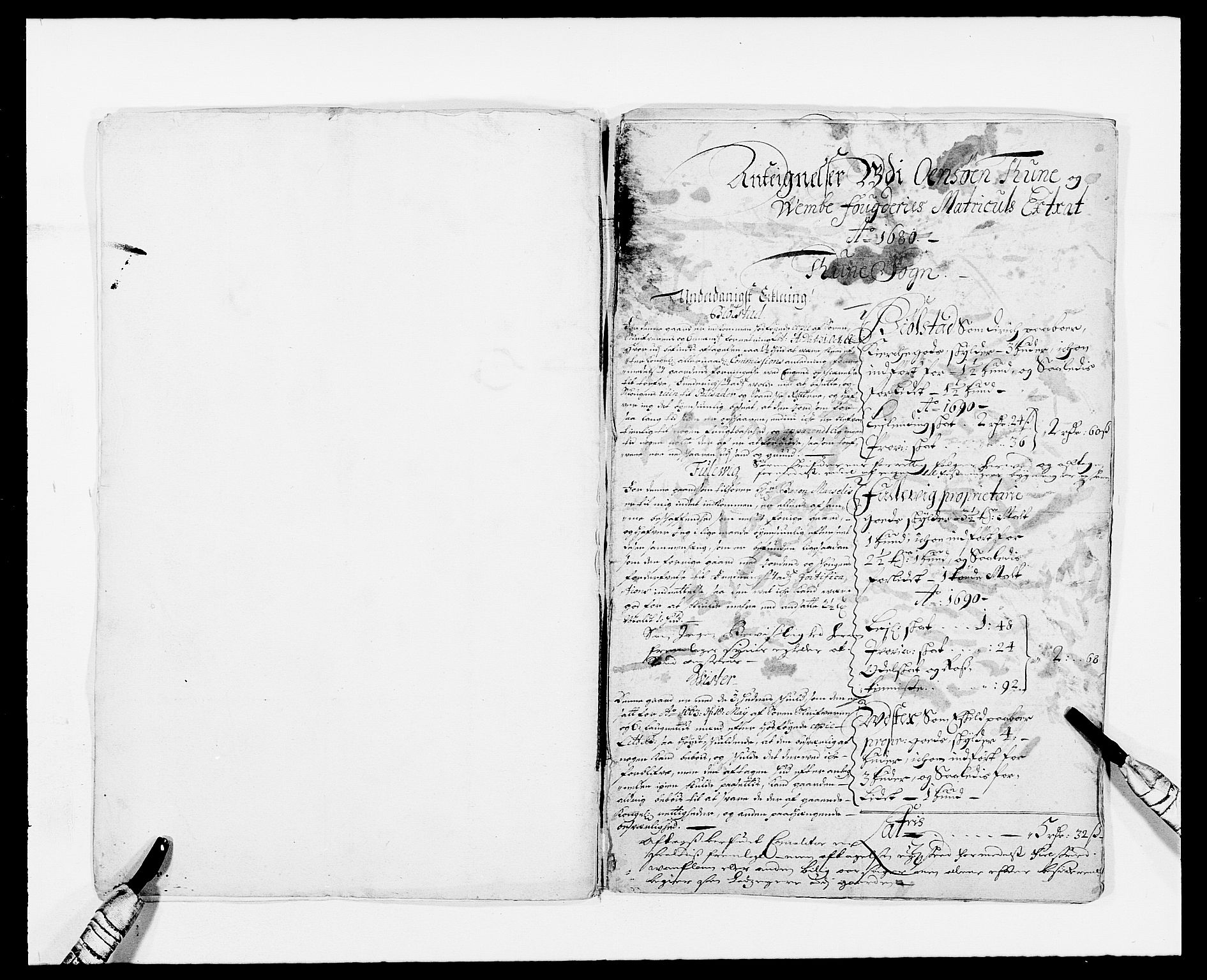 Rentekammeret inntil 1814, Reviderte regnskaper, Fogderegnskap, RA/EA-4092/R03/L0111: Fogderegnskap Onsøy, Tune, Veme og Åbygge fogderi, 1680, p. 257