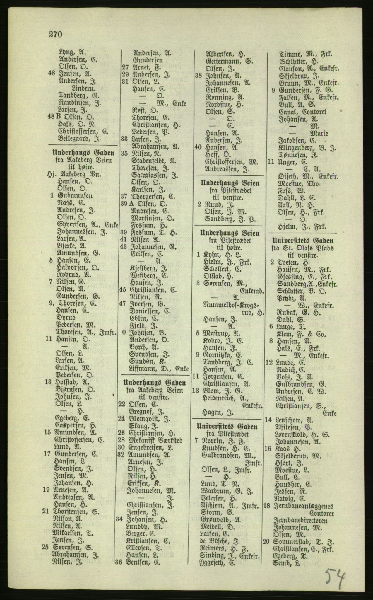 Kristiania/Oslo adressebok, PUBL/-, 1879, p. 270