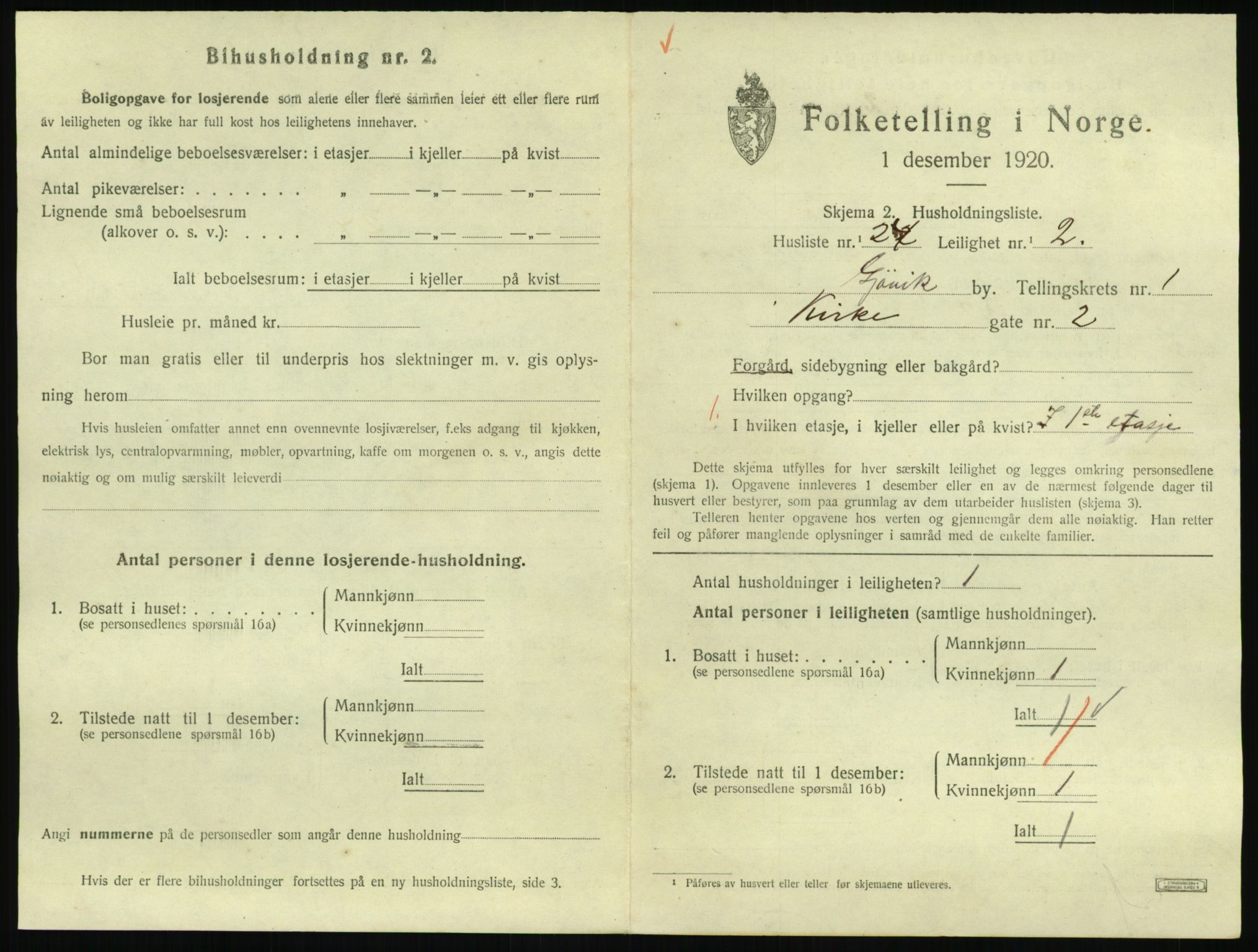 SAH, 1920 census for Gjøvik, 1920, p. 816
