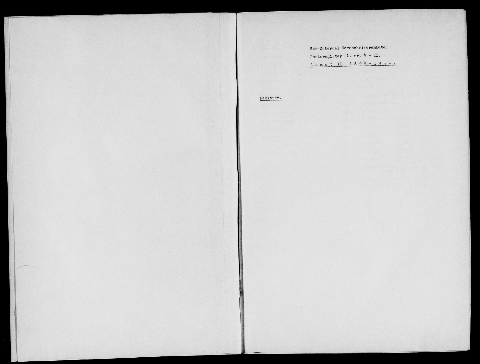 Sør-Østerdal sorenskriveri, SAH/TING-018/H/Ha/Hac/L0051A: Mortgage register no. 2A, 1894-1954