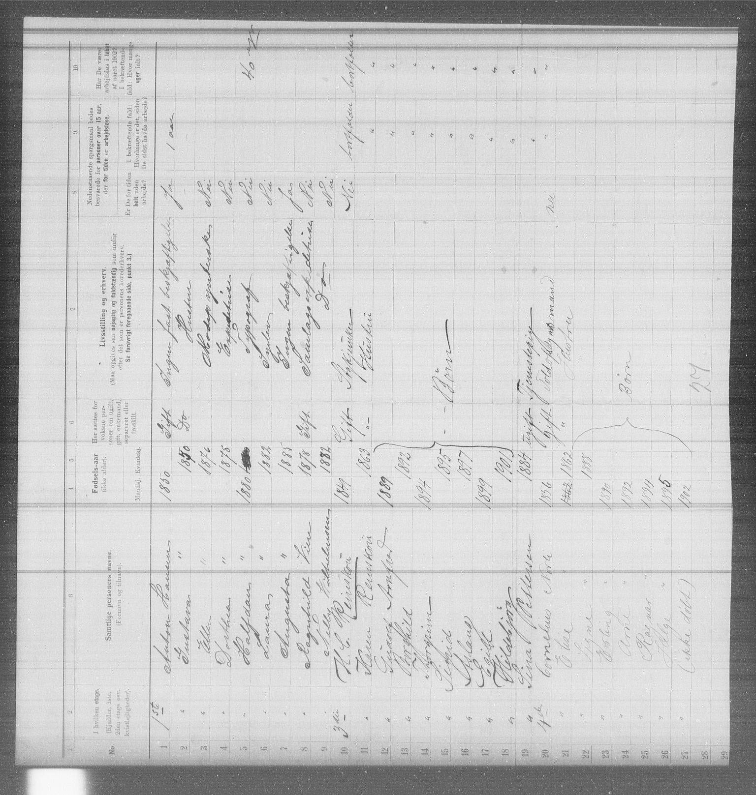 OBA, Municipal Census 1902 for Kristiania, 1902, p. 7718