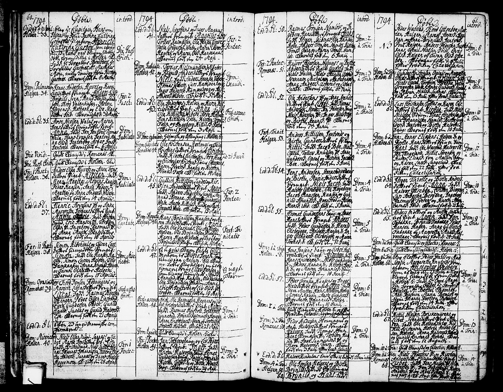 Holla kirkebøker, SAKO/A-272/F/Fa/L0002: Parish register (official) no. 2, 1779-1814, p. 60-61