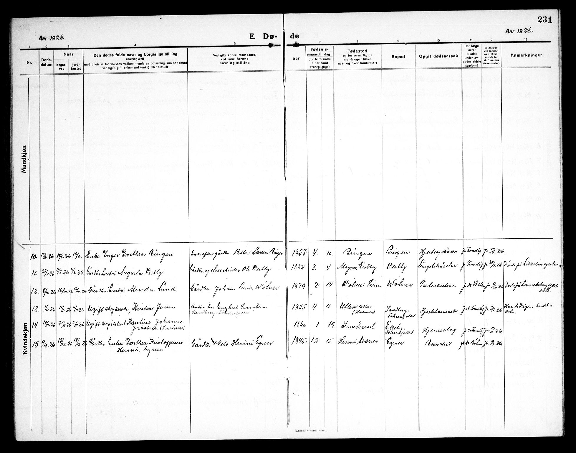 Sørum prestekontor Kirkebøker, SAO/A-10303/G/Ga/L0008: Parish register (copy) no. I 8, 1917-1934, p. 231