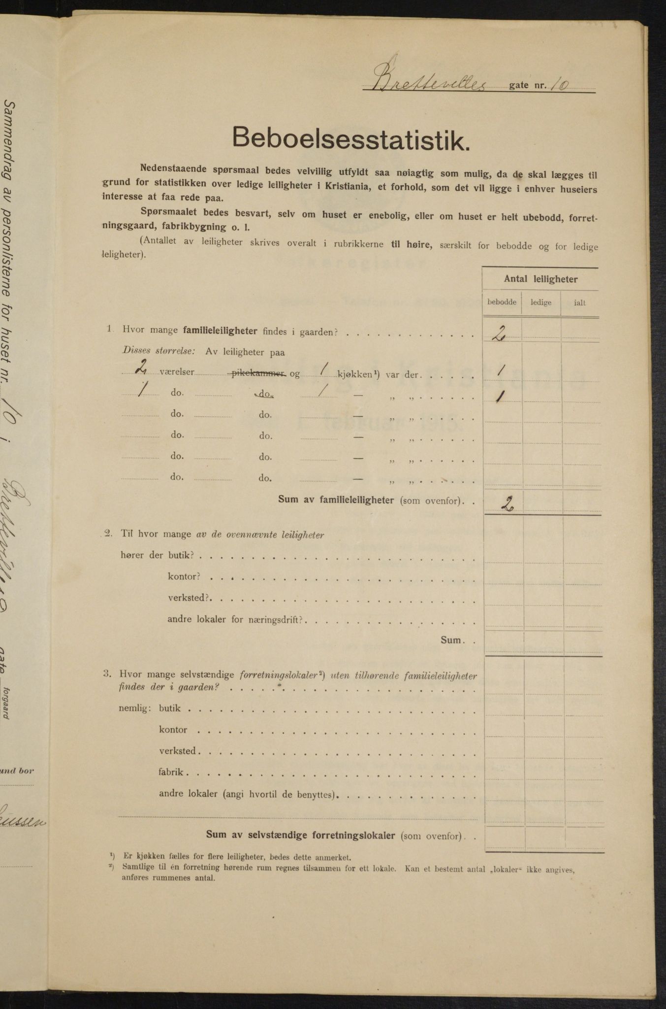 OBA, Municipal Census 1915 for Kristiania, 1915, p. 8678