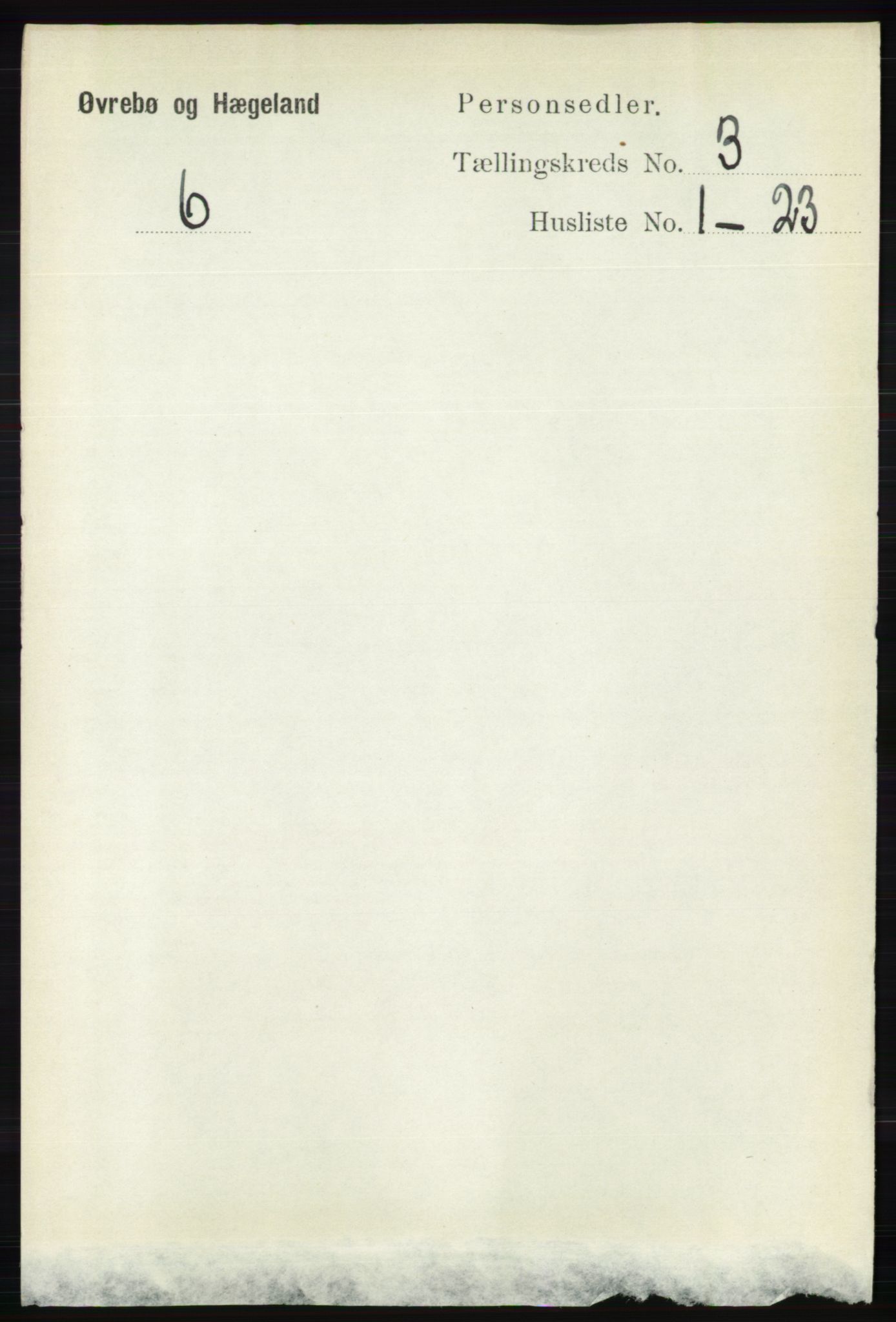 RA, 1891 census for 1016 Øvrebø og Hægeland, 1891, p. 523