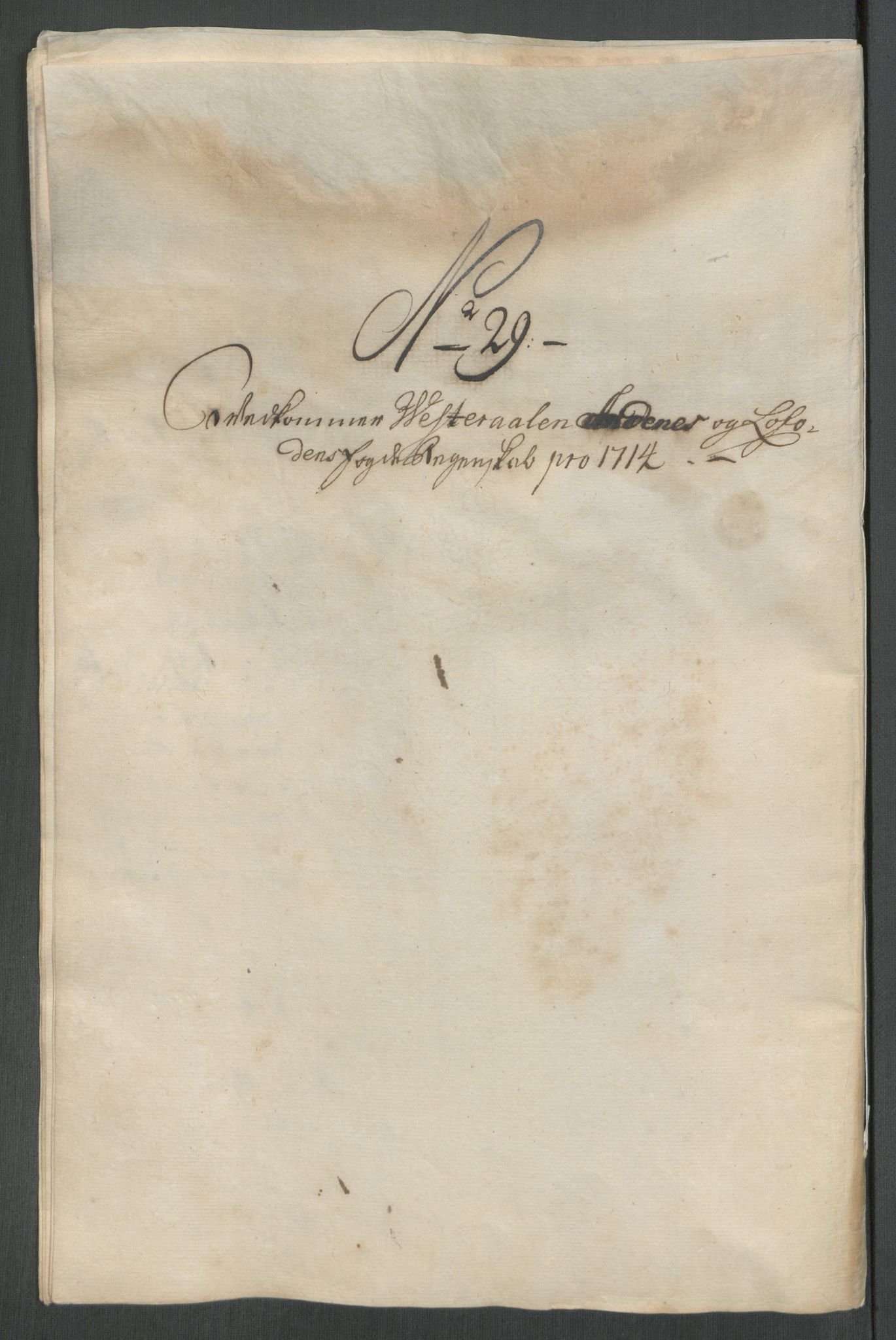 Rentekammeret inntil 1814, Reviderte regnskaper, Fogderegnskap, AV/RA-EA-4092/R67/L4680: Fogderegnskap Vesterålen, Andenes og Lofoten, 1714, p. 192