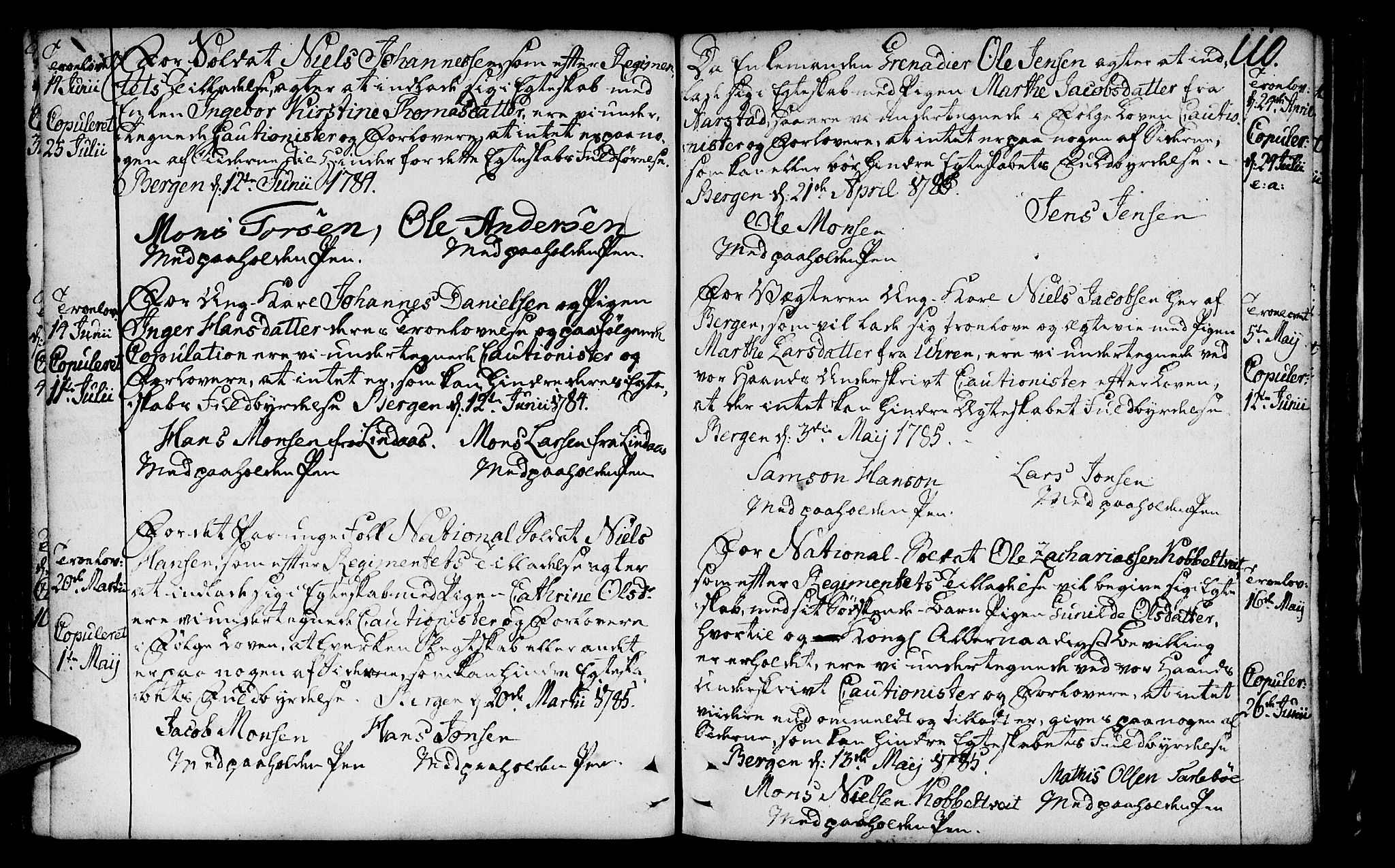 St. Jørgens hospital og Årstad sokneprestembete, SAB/A-99934: Parish register (official) no. A 1, 1743-1823, p. 110