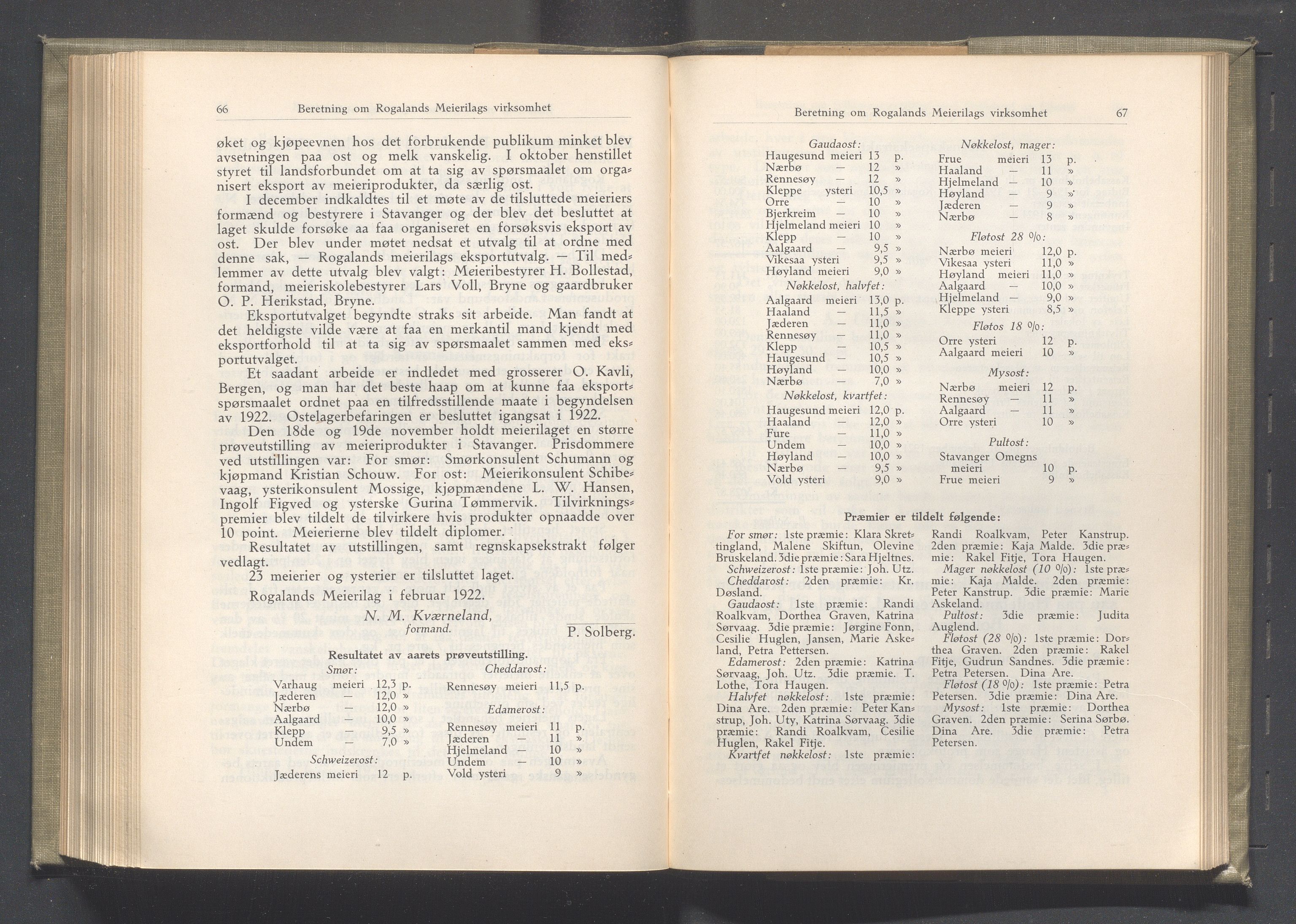 Rogaland fylkeskommune - Fylkesrådmannen , IKAR/A-900/A/Aa/Aaa/L0041: Møtebok , 1922, p. 66-67