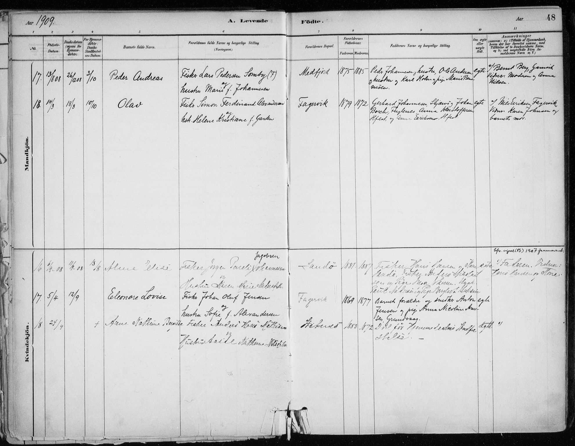 Hammerfest sokneprestkontor, SATØ/S-1347/H/Ha/L0013.kirke: Parish register (official) no. 13, 1898-1917, p. 48
