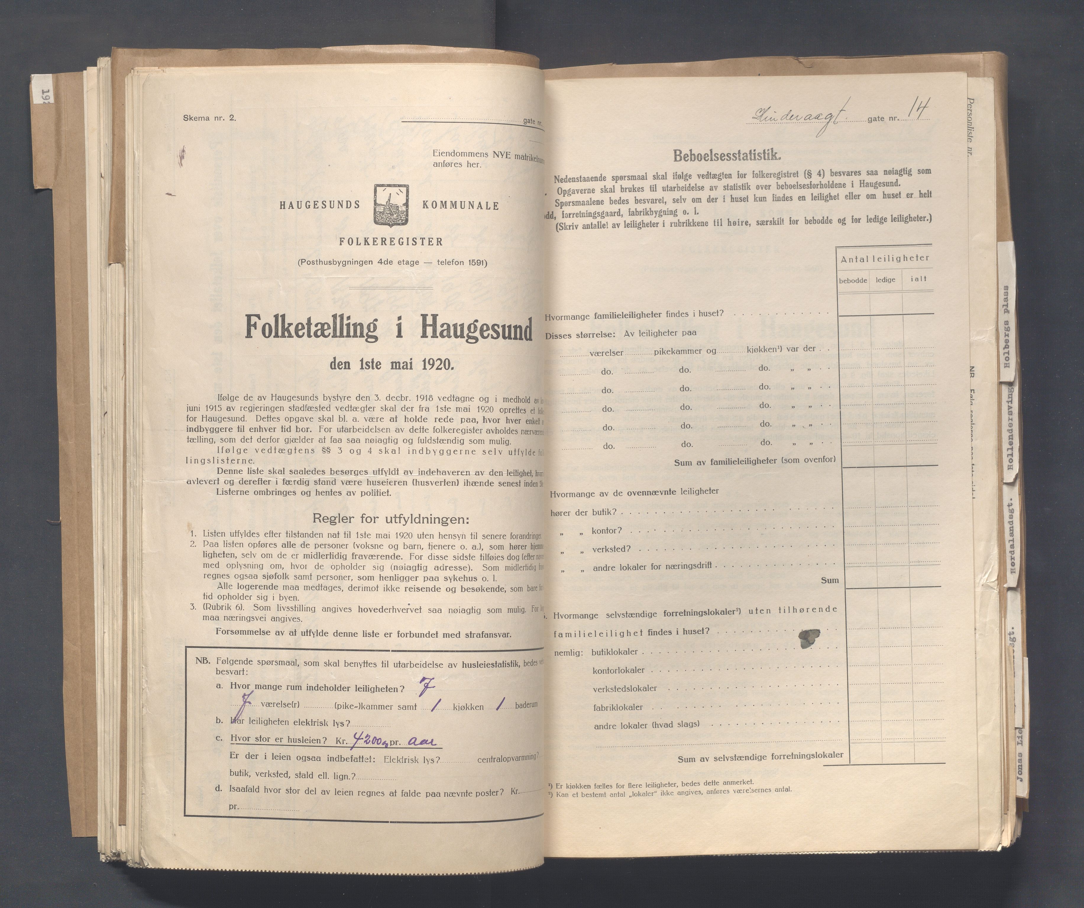 IKAR, Local census 1.5.1920 for Haugesund, 1920, p. 2162