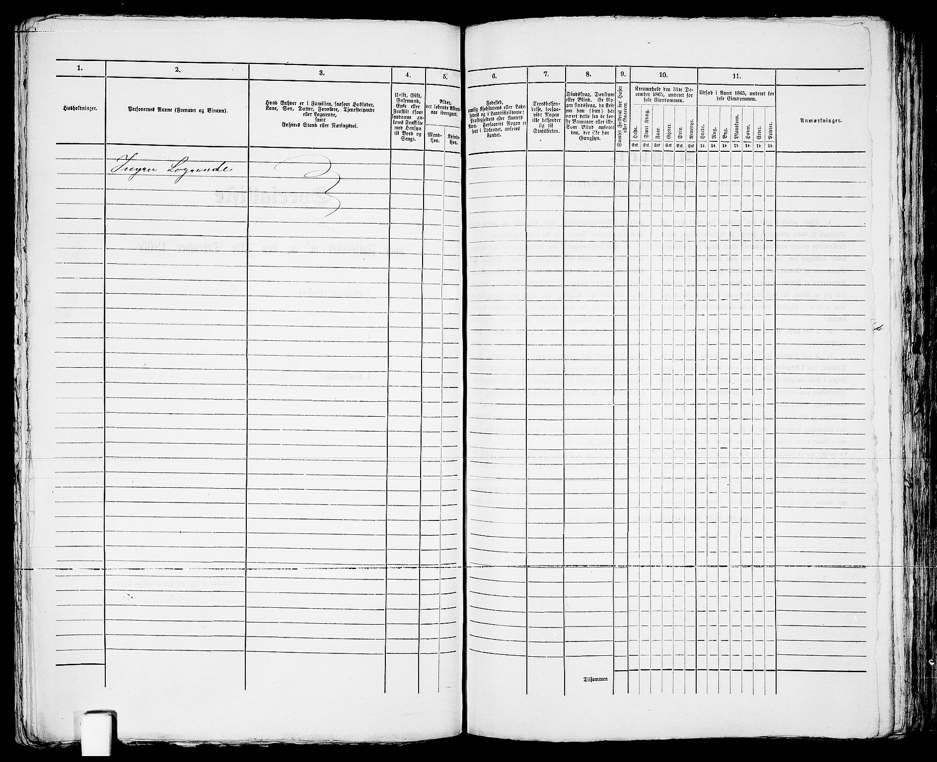 RA, 1865 census for Risør/Risør, 1865, p. 170