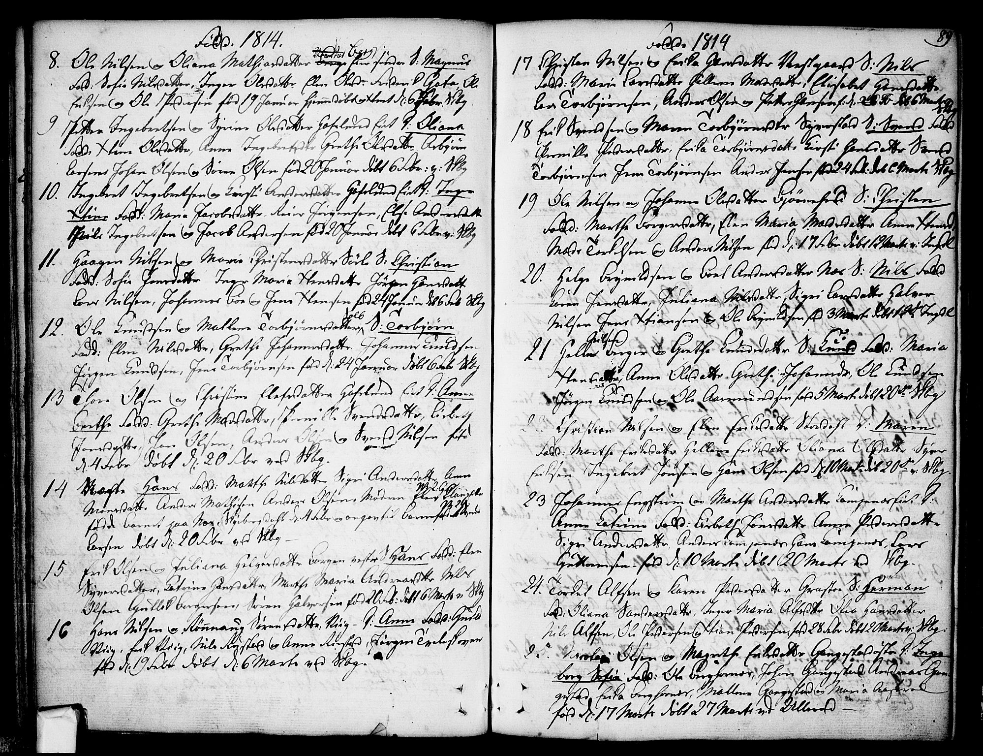 Skjeberg prestekontor Kirkebøker, SAO/A-10923/F/Fa/L0003: Parish register (official) no. I 3, 1792-1814, p. 89