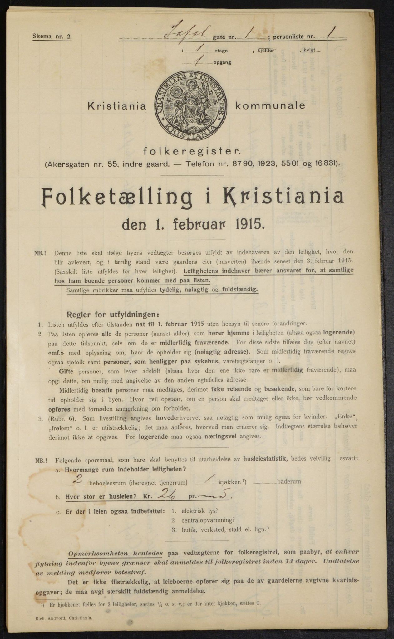 OBA, Municipal Census 1915 for Kristiania, 1915, p. 57730