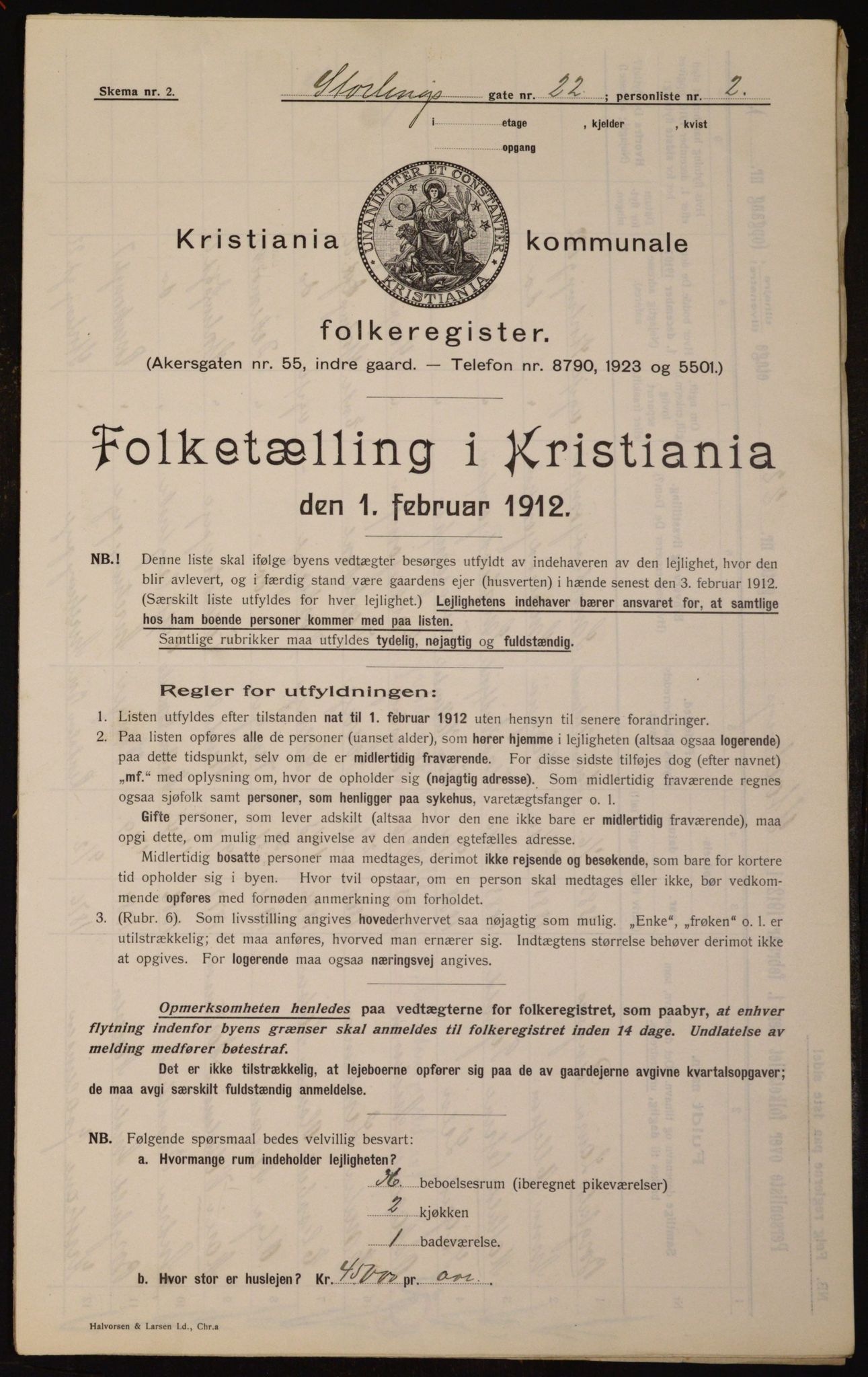 OBA, Municipal Census 1912 for Kristiania, 1912, p. 103645