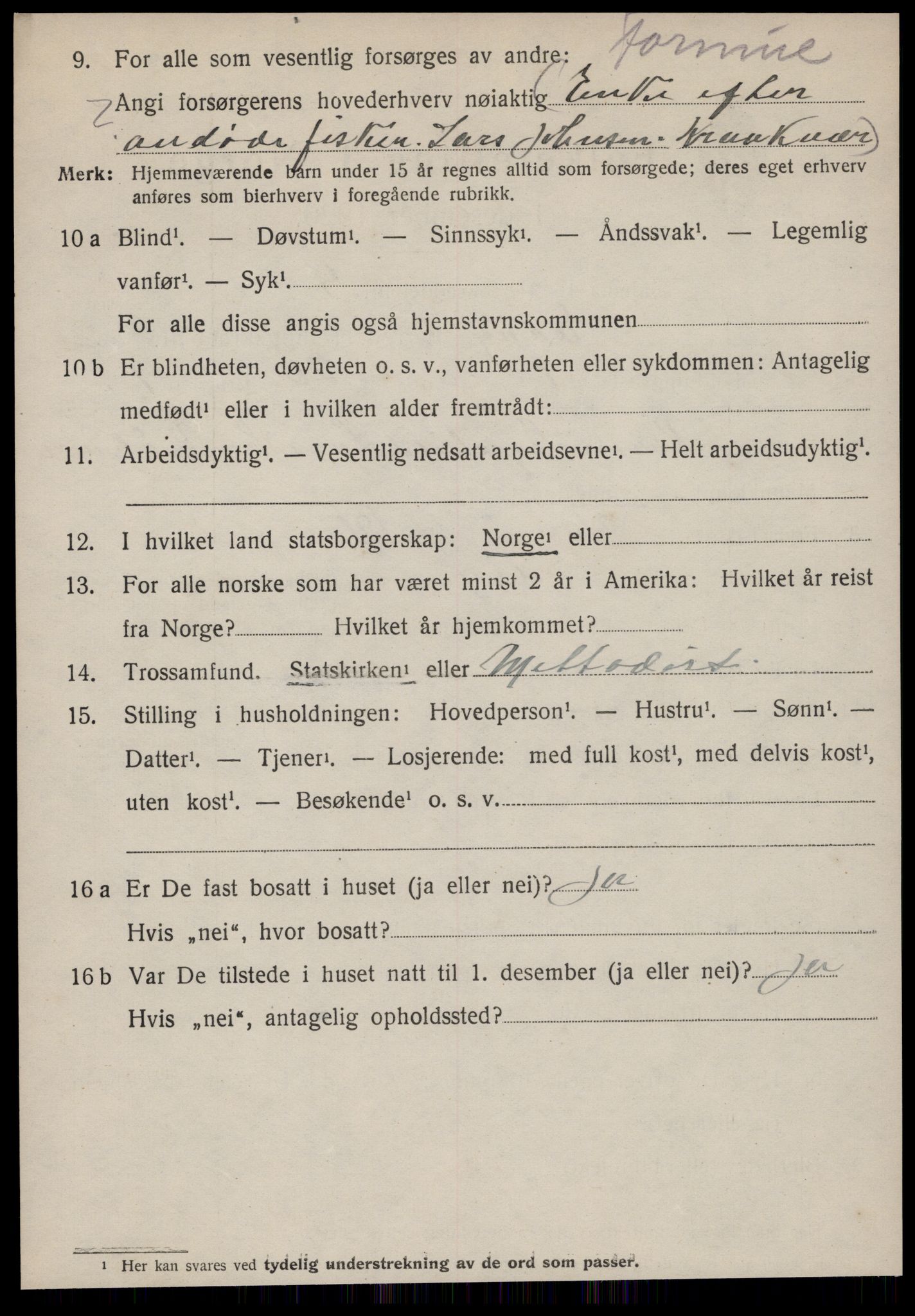 SAT, 1920 census for Edøy, 1920, p. 2215