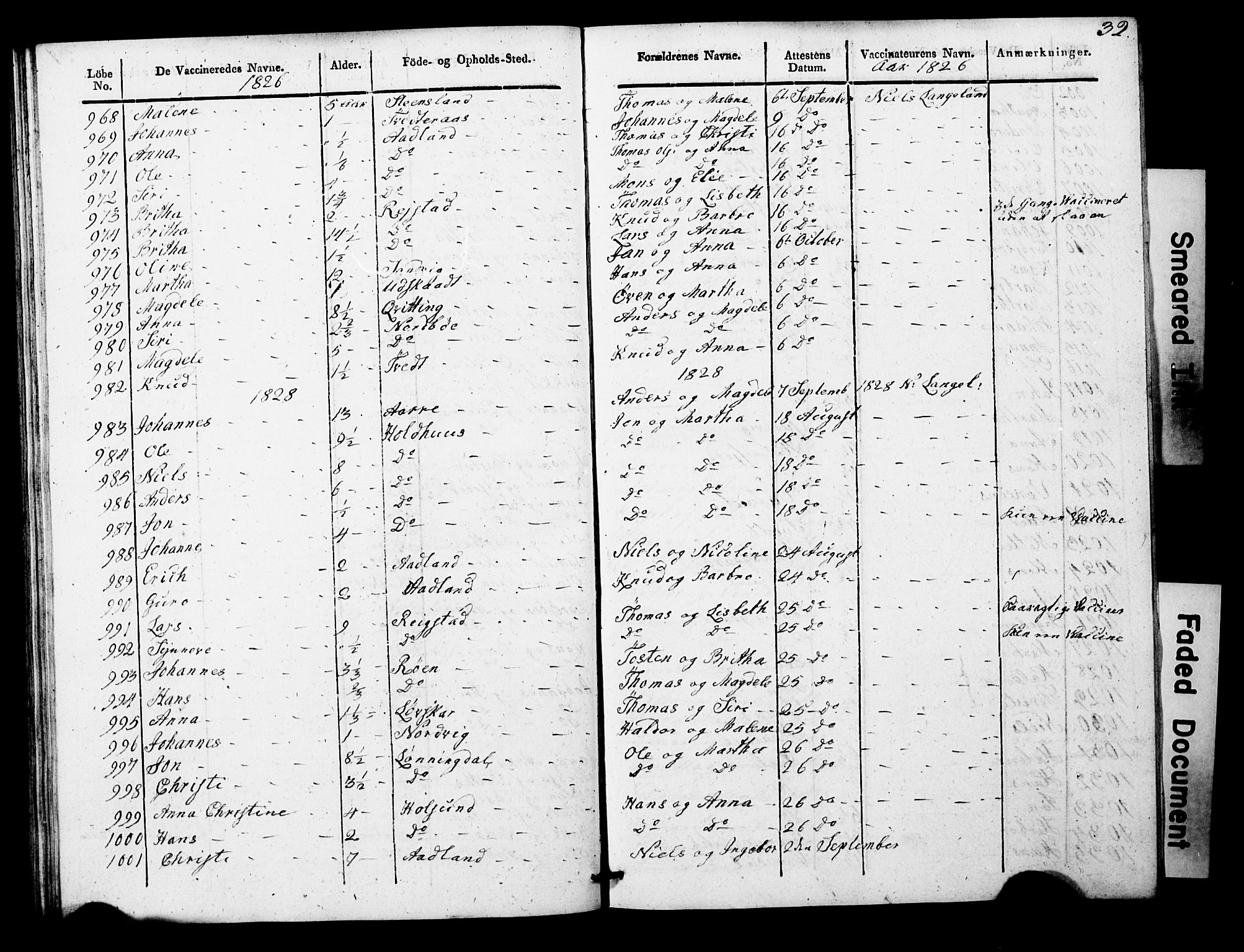 Os sokneprestembete, SAB/A-99929: Parish register (official) no. A 19, 1817-1830, p. 32