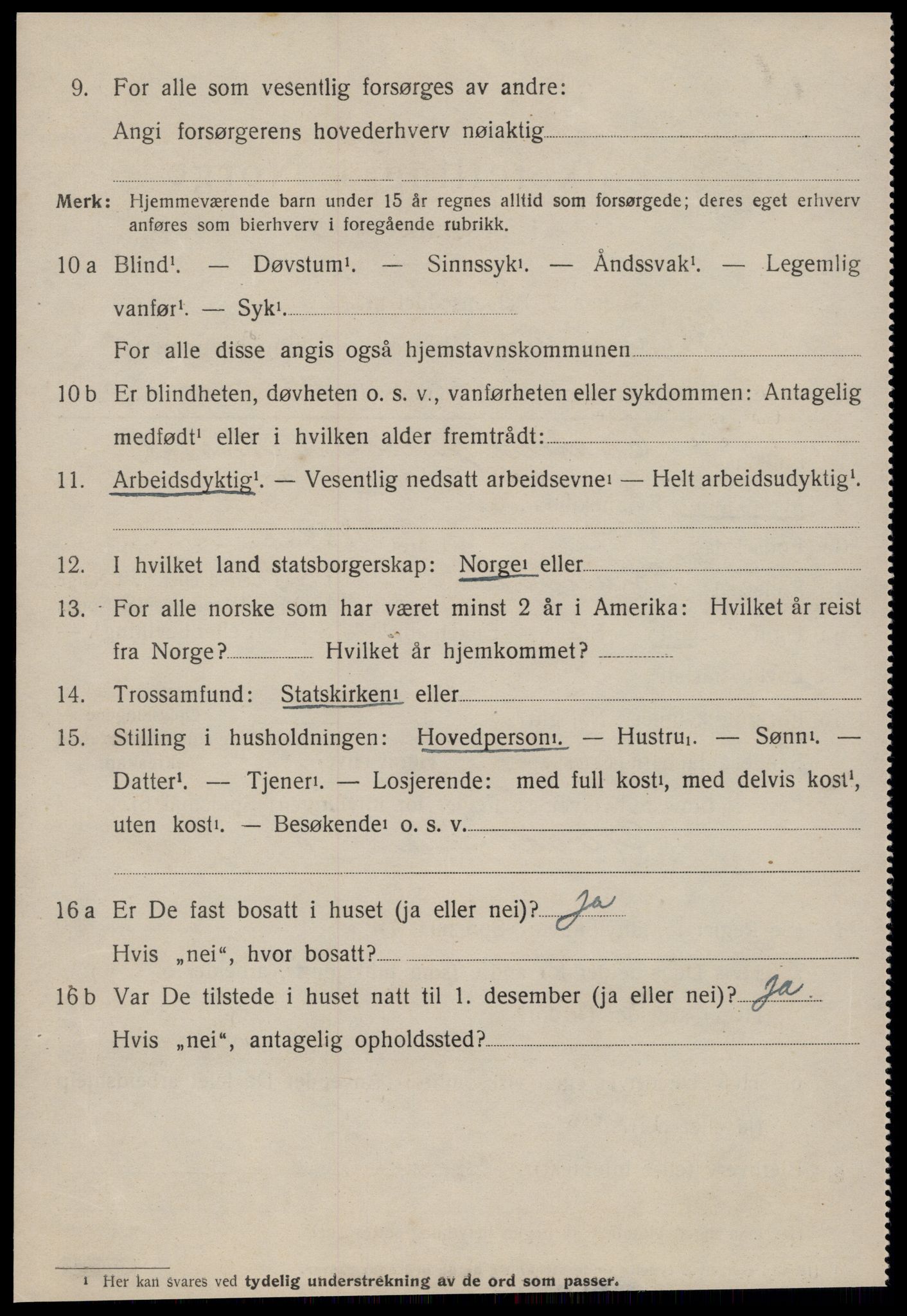 SAT, 1920 census for Straumsnes, 1920, p. 2244