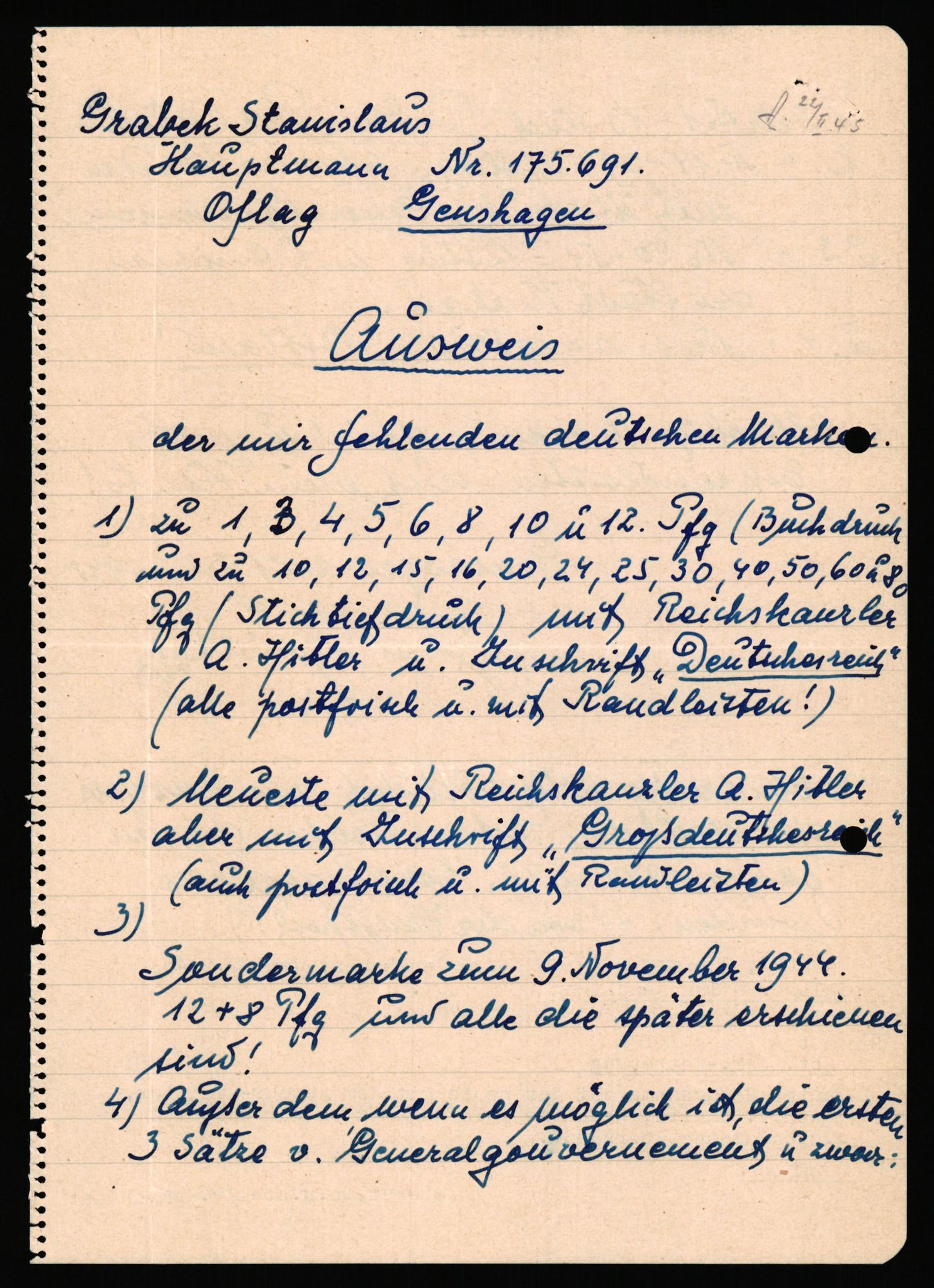 Forsvaret, Forsvarets krigshistoriske avdeling, AV/RA-RAFA-2017/Y/Yf/L0202: II-C-11-2103-2104  -  Norske offiserer i krigsfangenskap, 1940-1945, p. 511